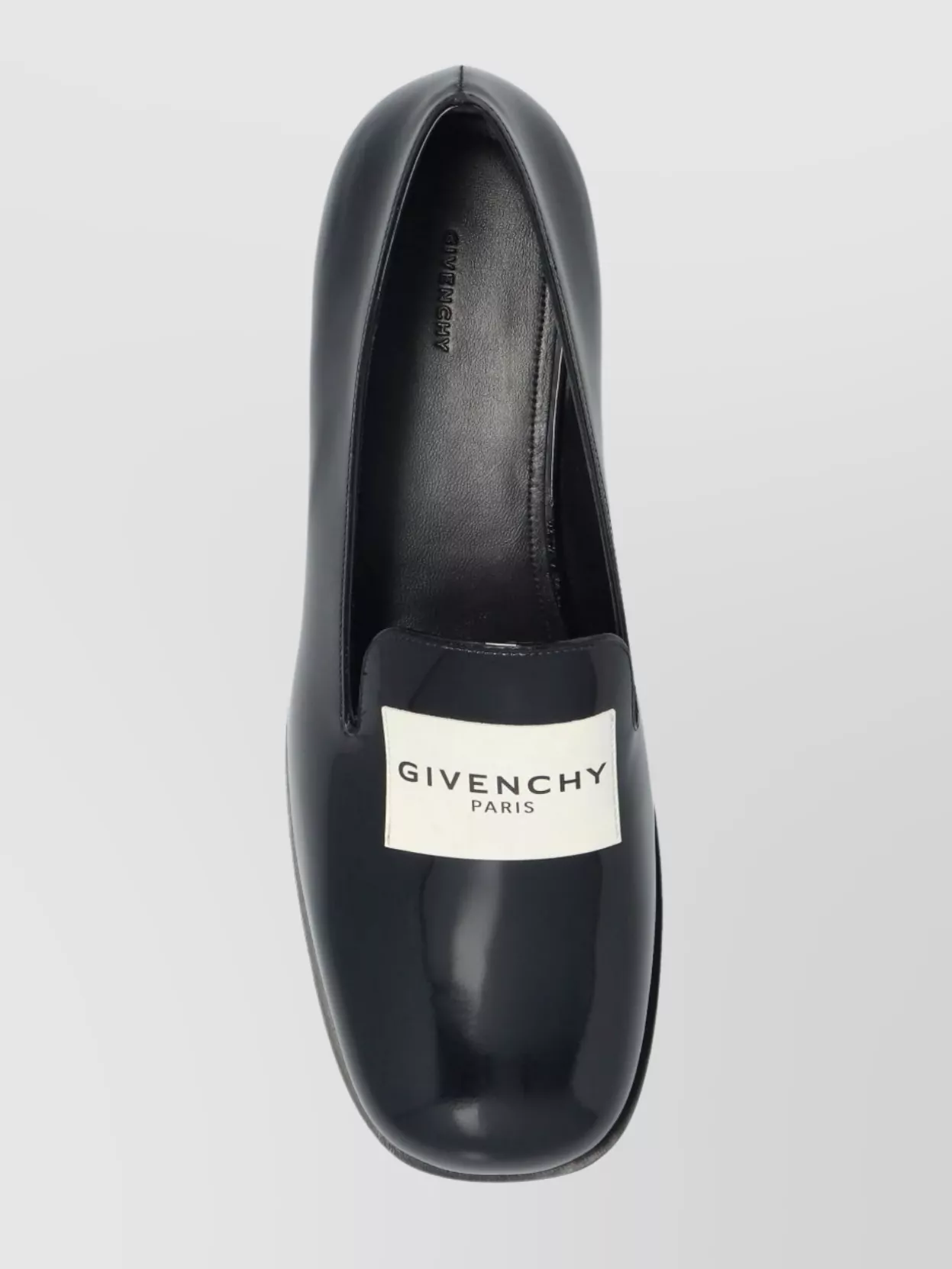 Givenchy Block Heel Patent Finish Round Toe Loafers