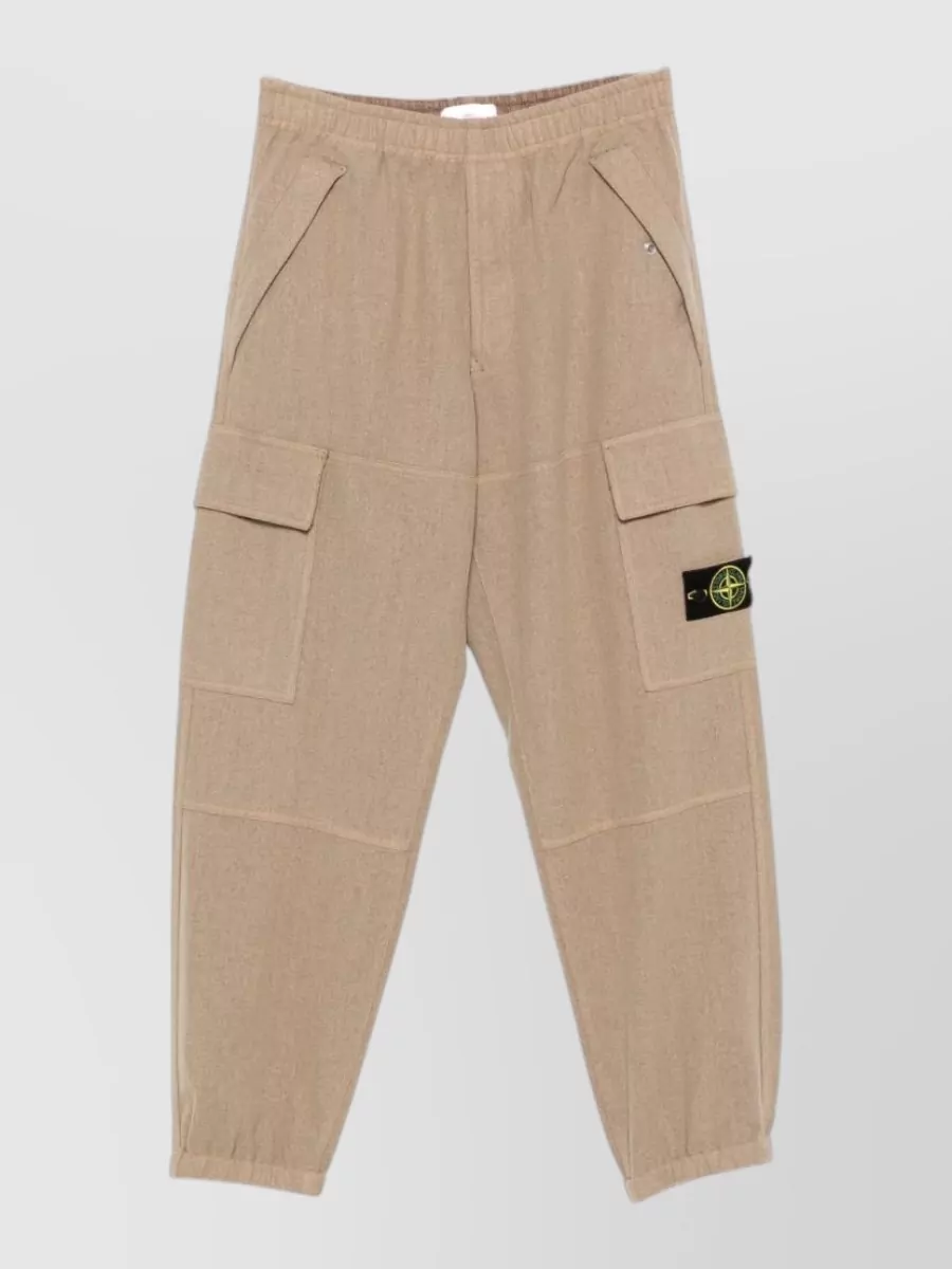 Stone Island felted cargo trousers