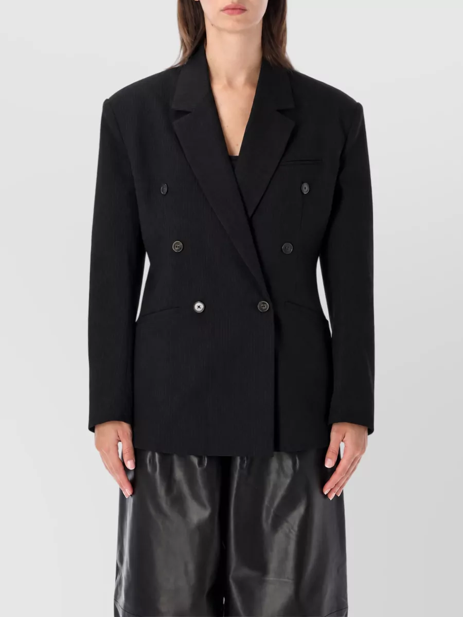 The Frankie Shop Pinstripe double-breasted blazer