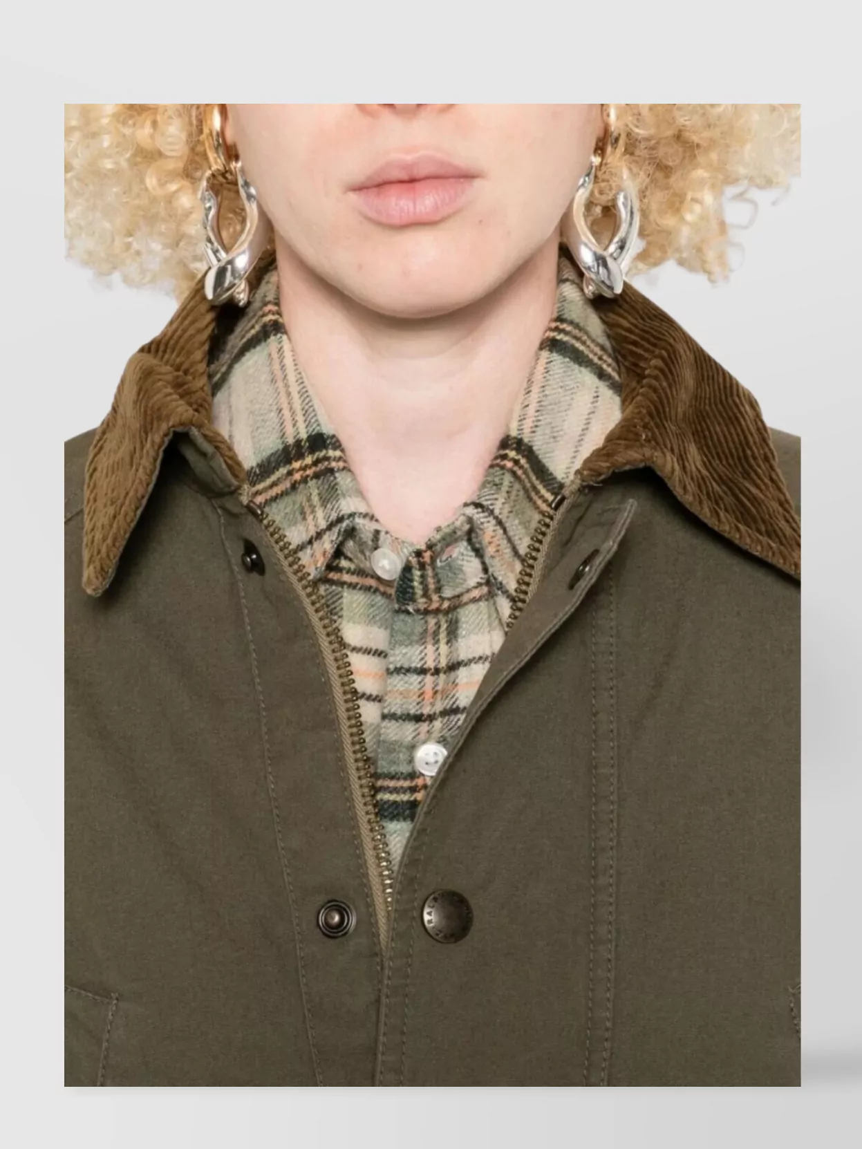 Polo Ralph Lauren Cotton Workwear Jacket Corduroy Collar Front Pockets