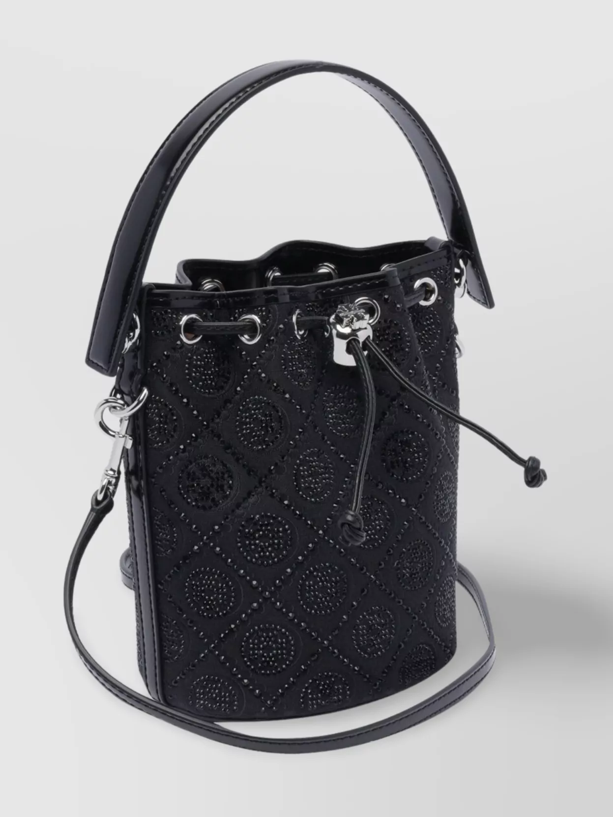 Tory Burch Monogram Bucket Bag Eyelet Detailing