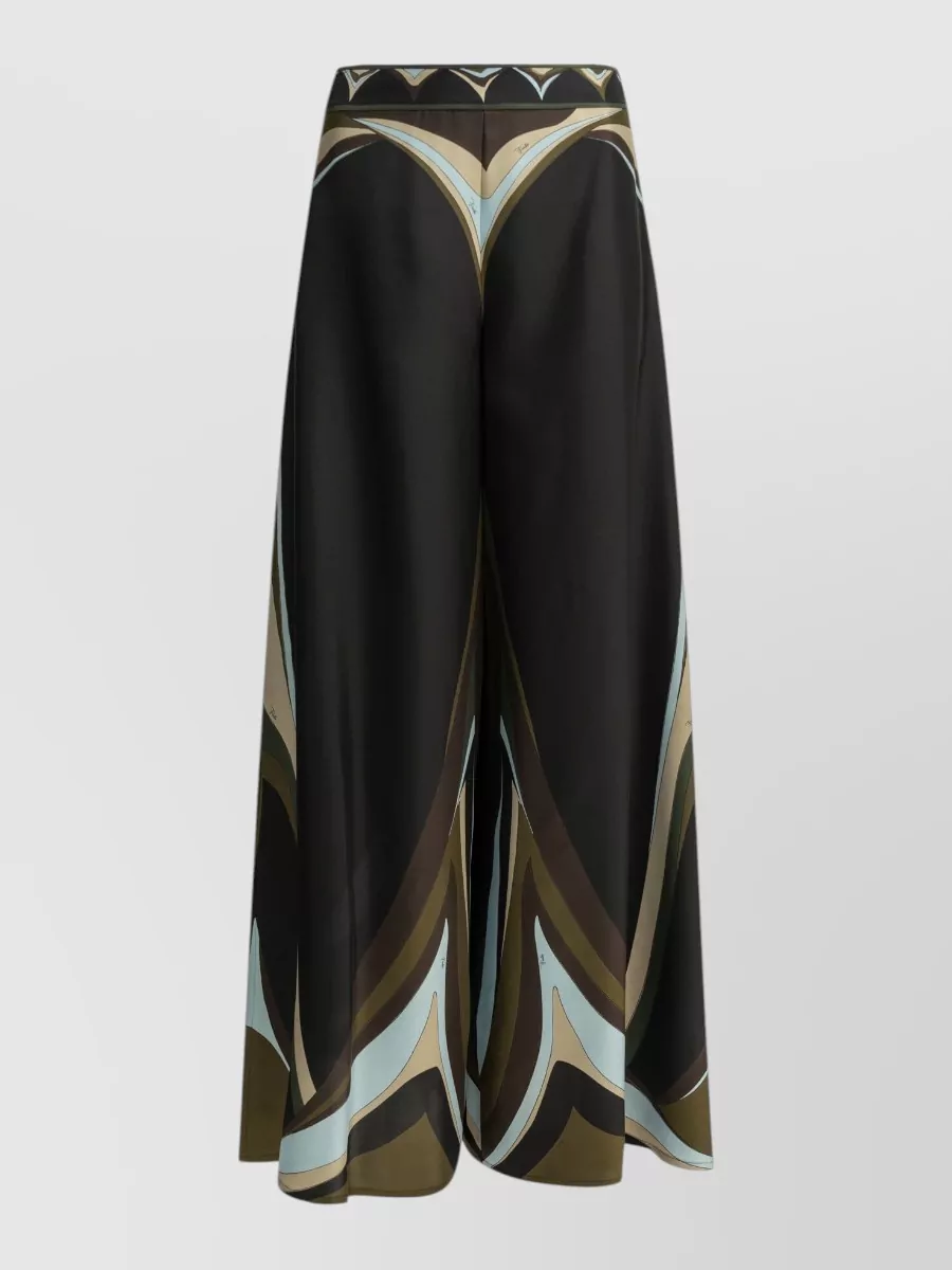 Pucci Fari High Waist Flared Geometric Skirt In Multi