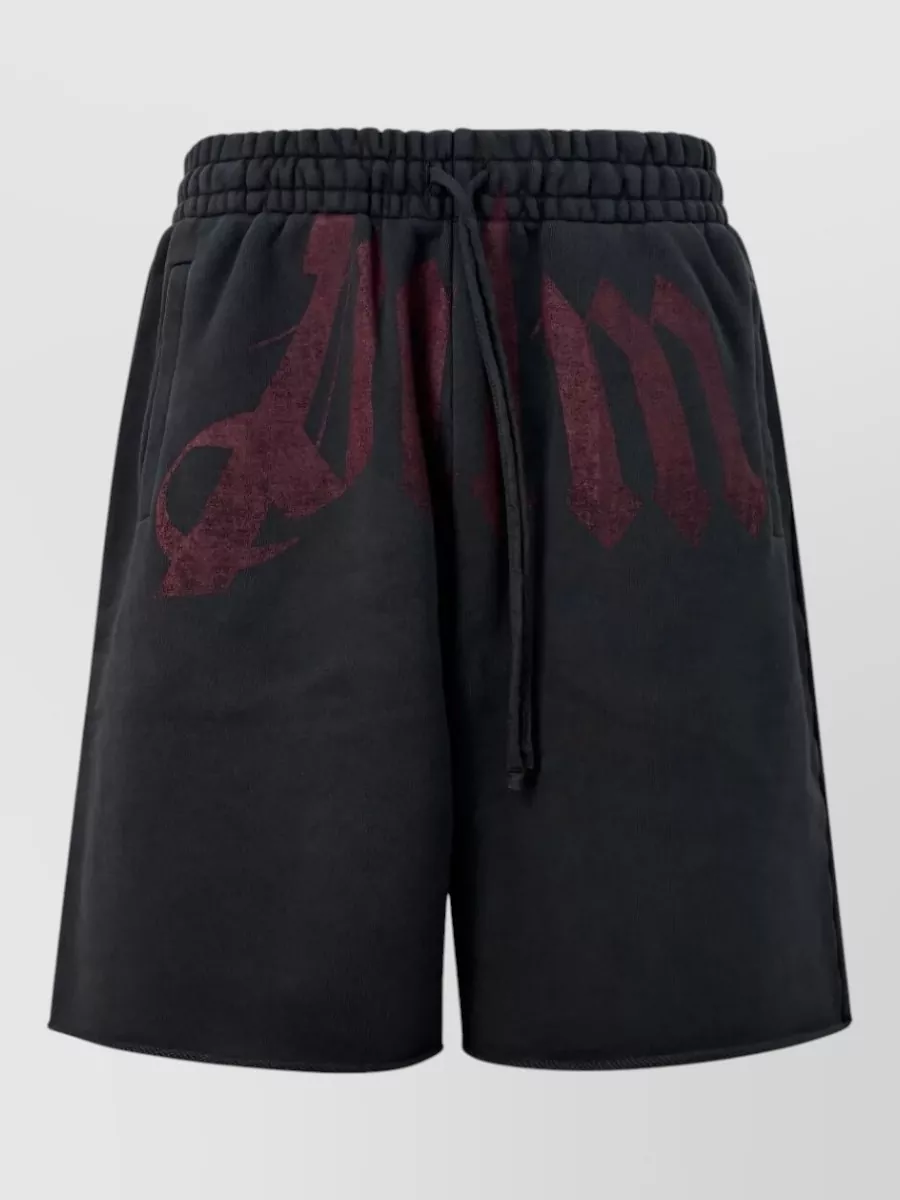 Palm Angels Cotton logo sweat shorts