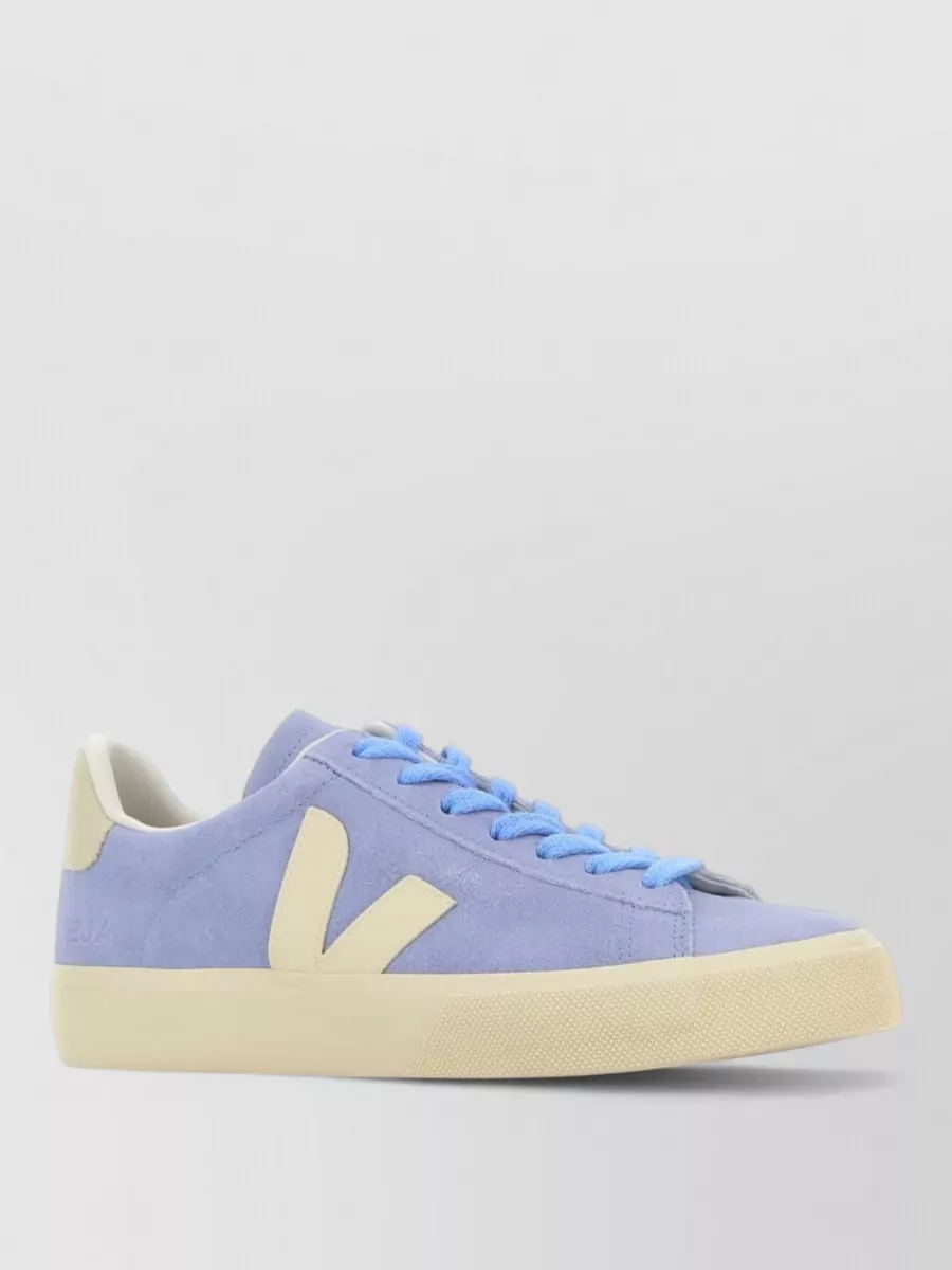 Veja Suede Campo Sneakers Contrast Sole Design In Purple