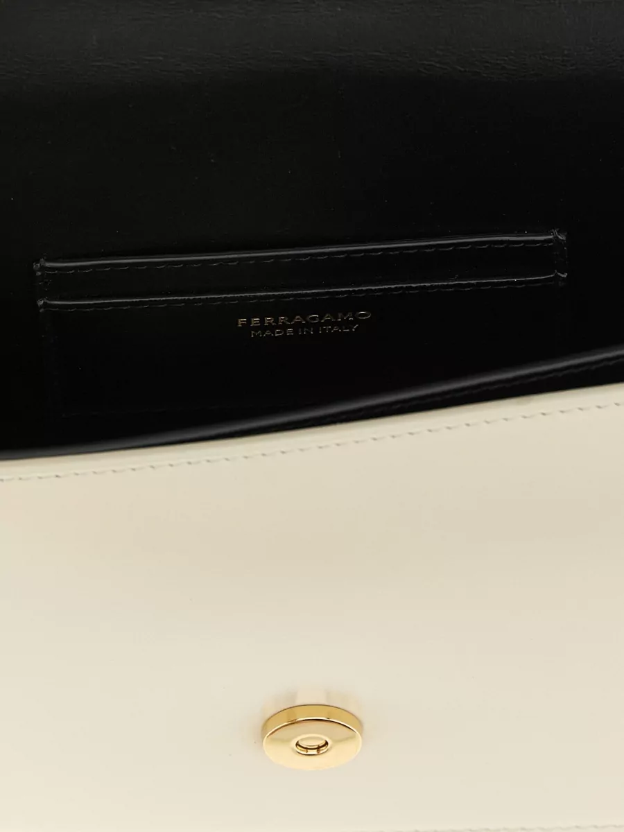 Ferragamo Gancini Small Leather Shoulder Bag