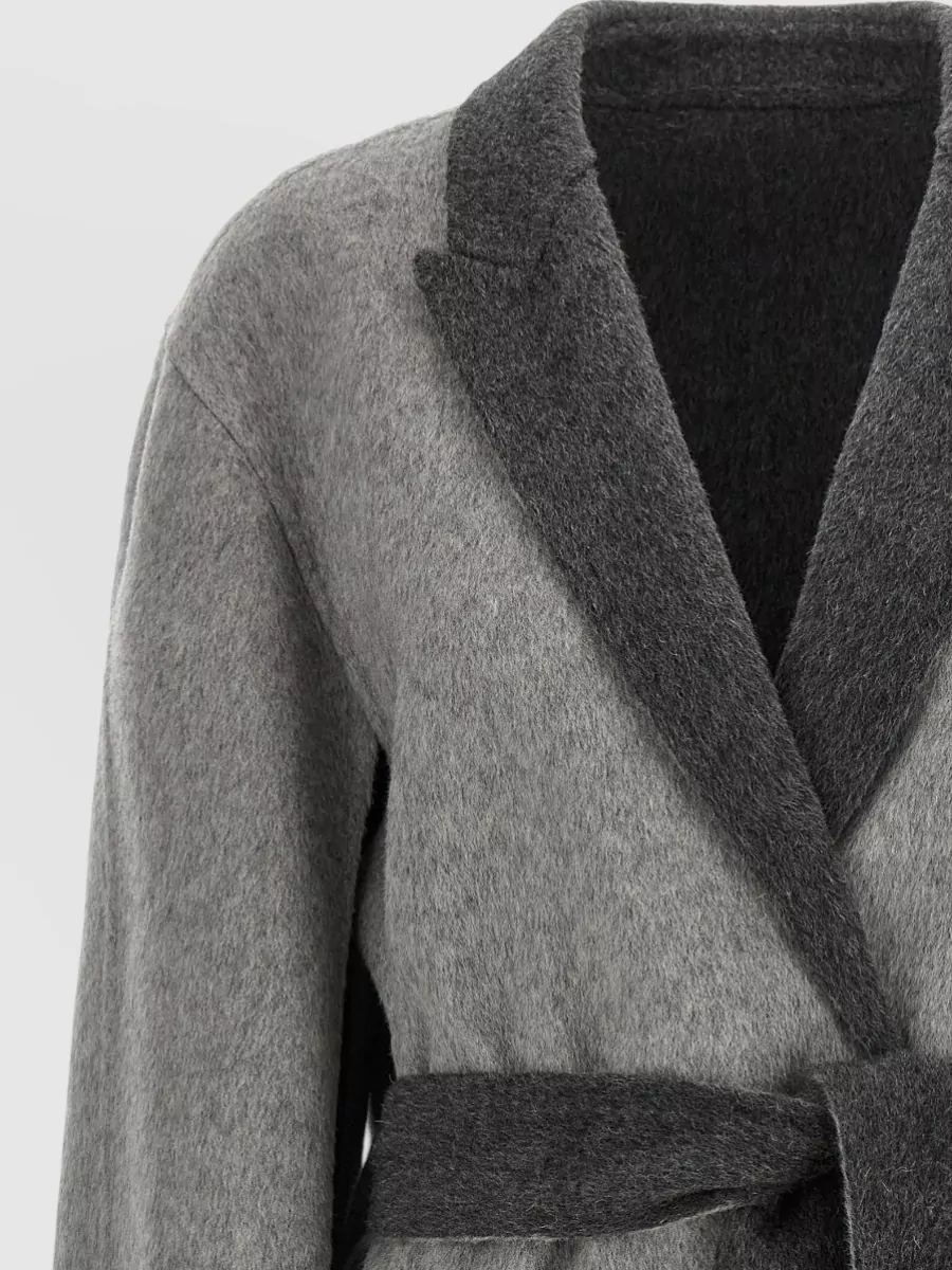 Alberta Ferretti Wool Belted Cape Cardigan