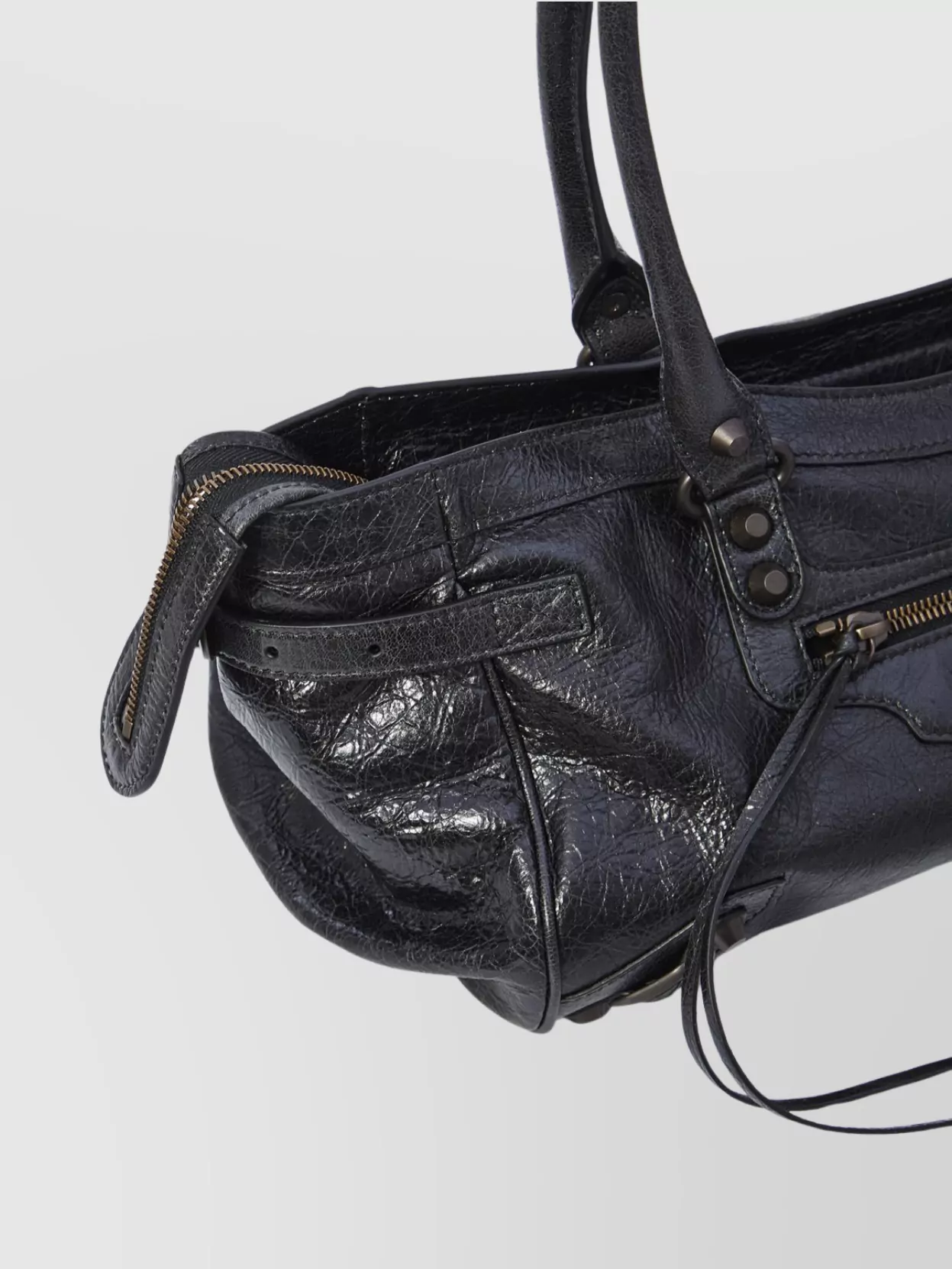 Balenciaga Textured Leather Tote Bag With Double Handles