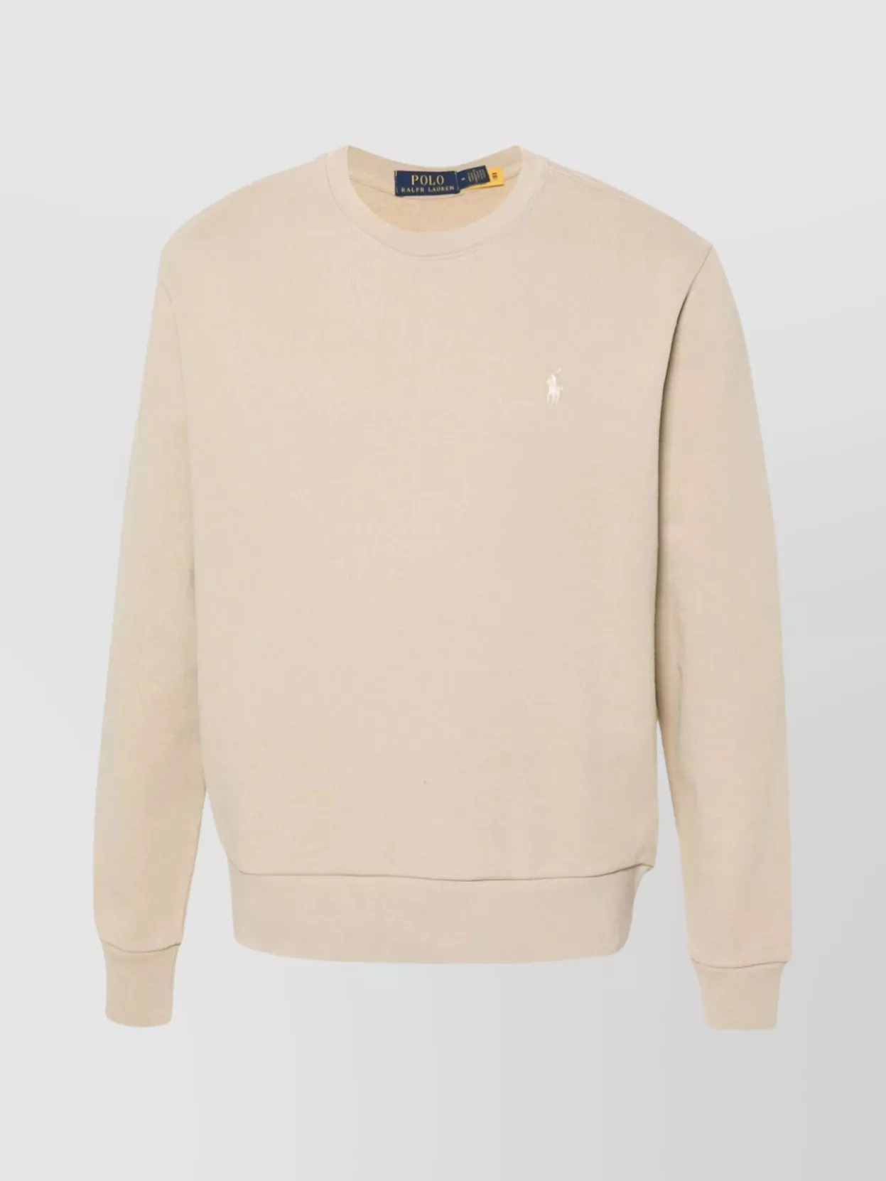 Shop Polo Ralph Lauren Crewneck Ribbed Hem Sweatshirt In Pastel
