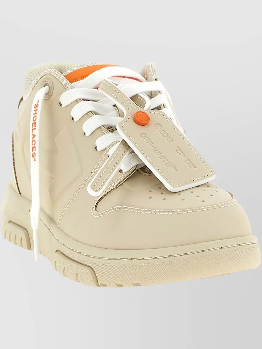 Off-White Thermoplastic Polyurethane Lace-Up Sneakers