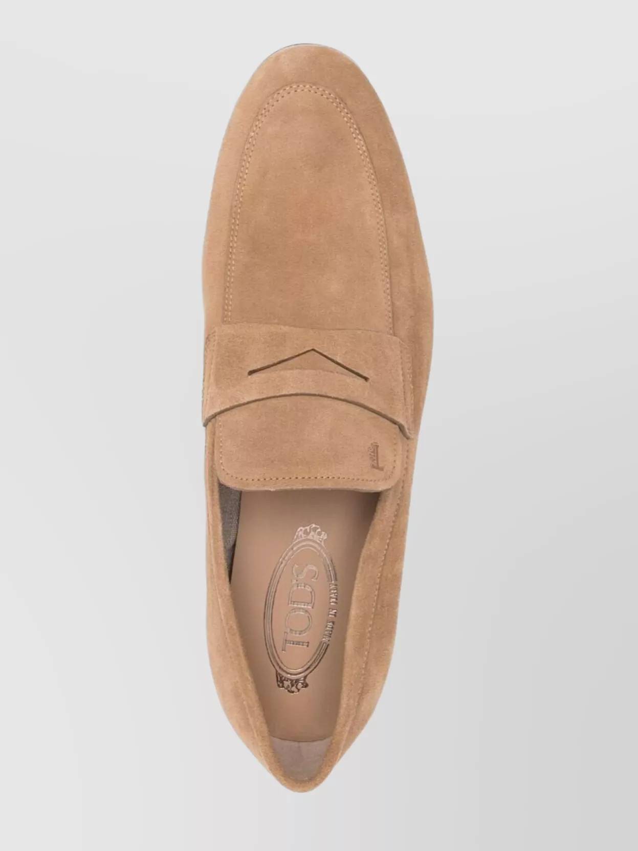 Tod's Round Toe Suede Finish Loafers