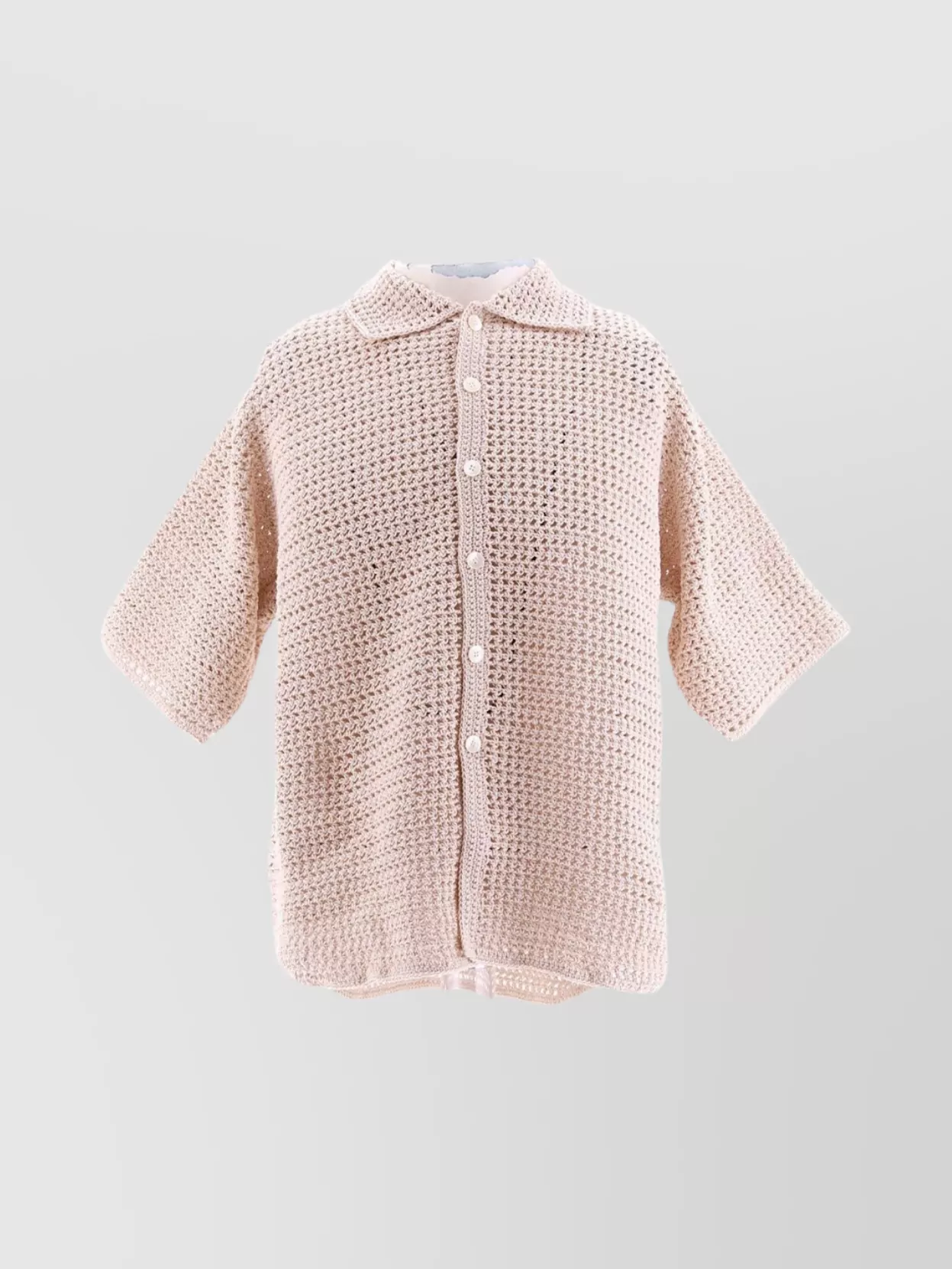 Shop Auralee Knit Texture Shirt Ss