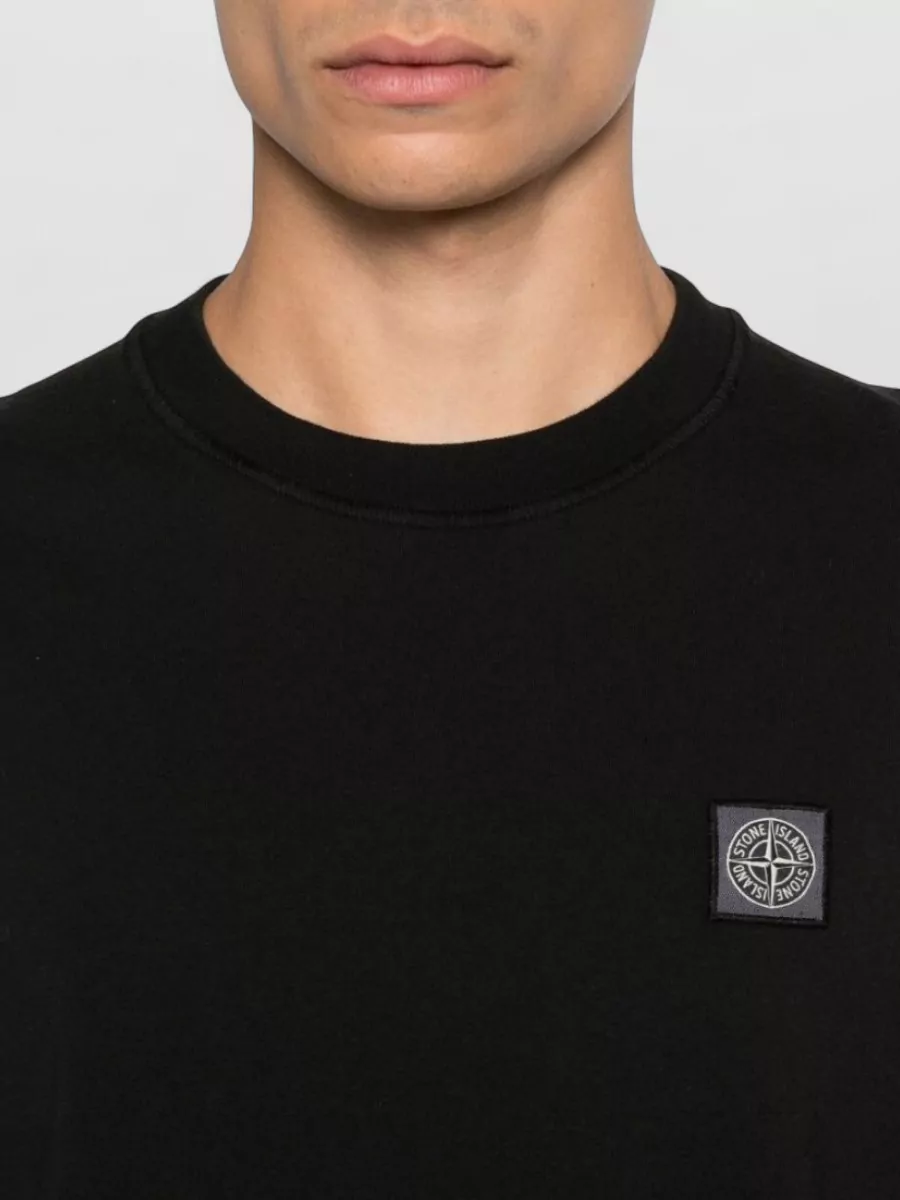 Stone Island Crew Neck Ribbed Neckline Short Sleeve T Shirt