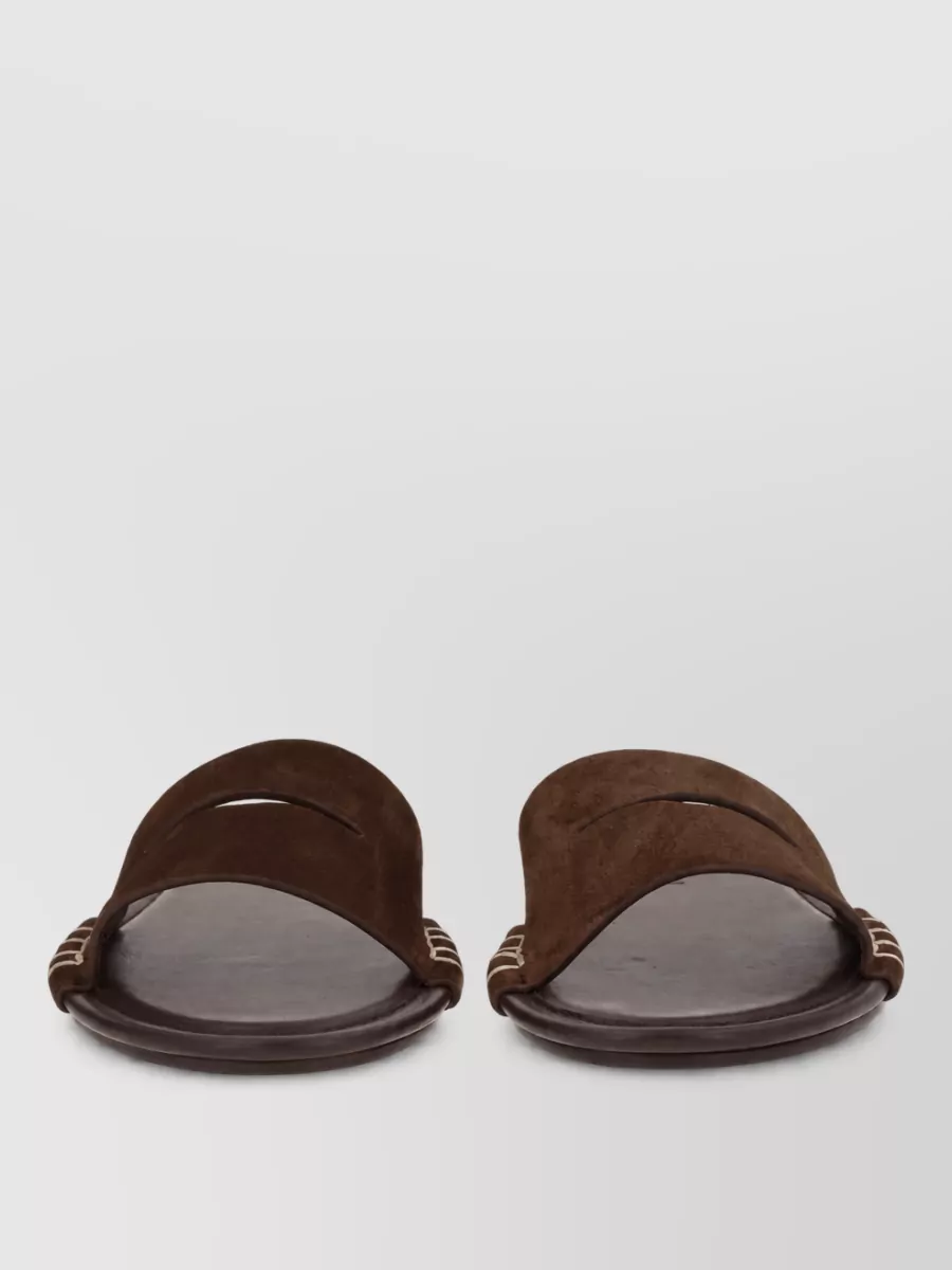 Jw Anderson Leather Flat Sandal Open Toe Detailing