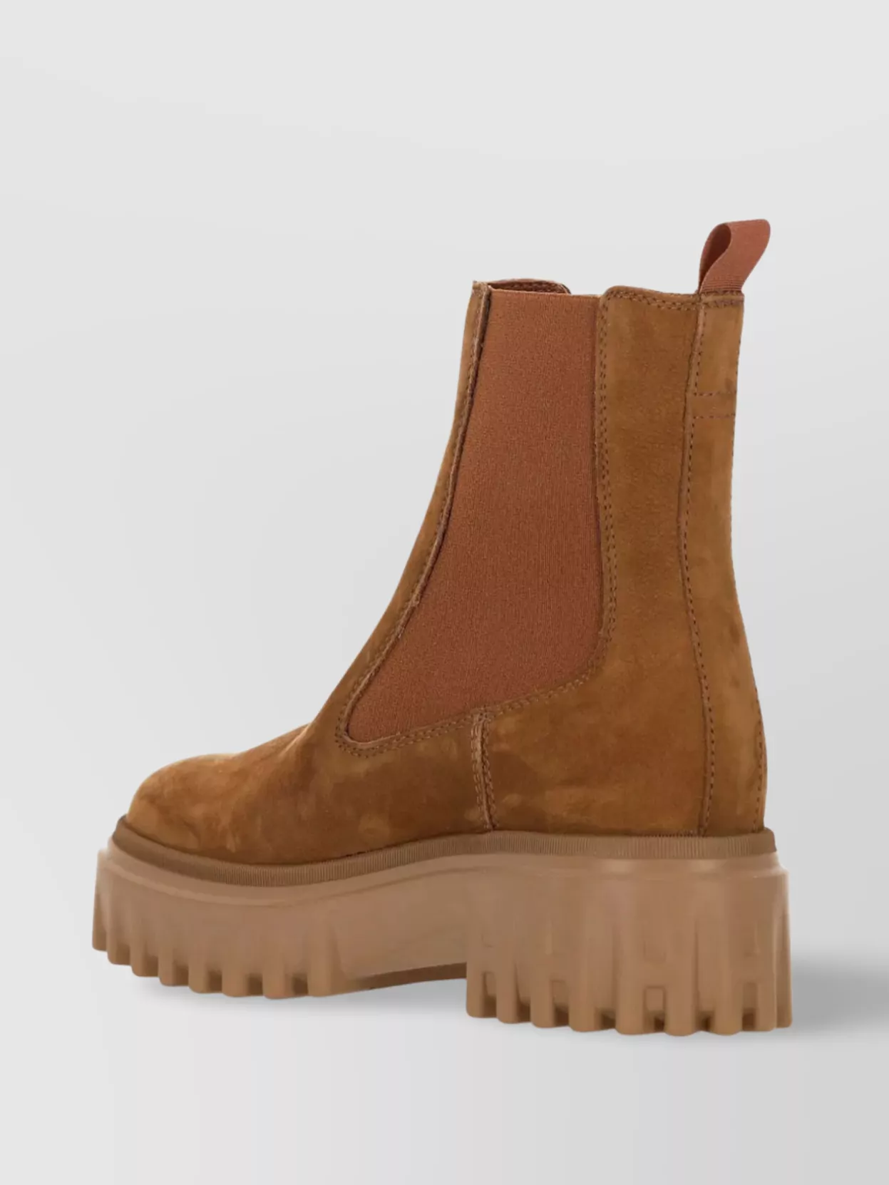 Hogan Chunky Sole Ankle Boots With Suede Finish