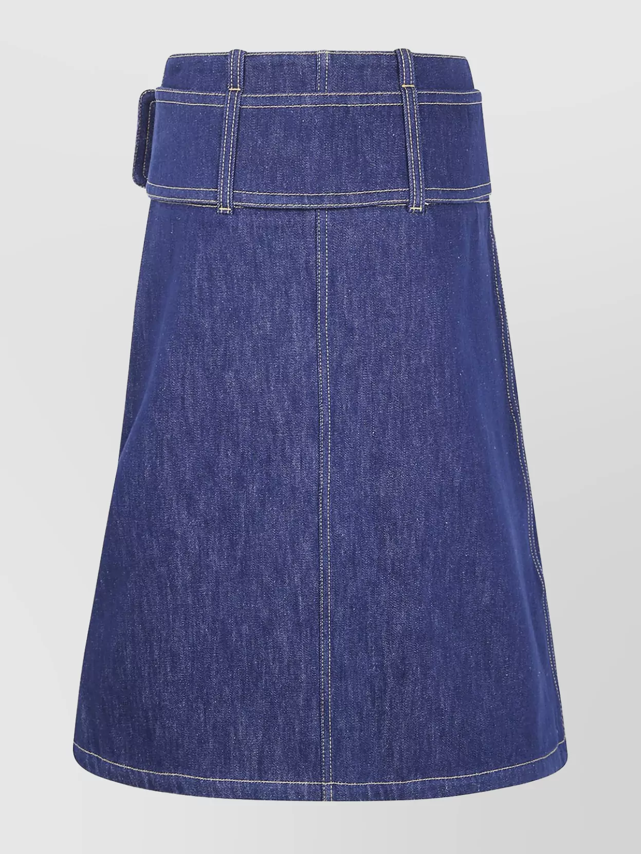 Patou Midi Skirt With Zip And Belt