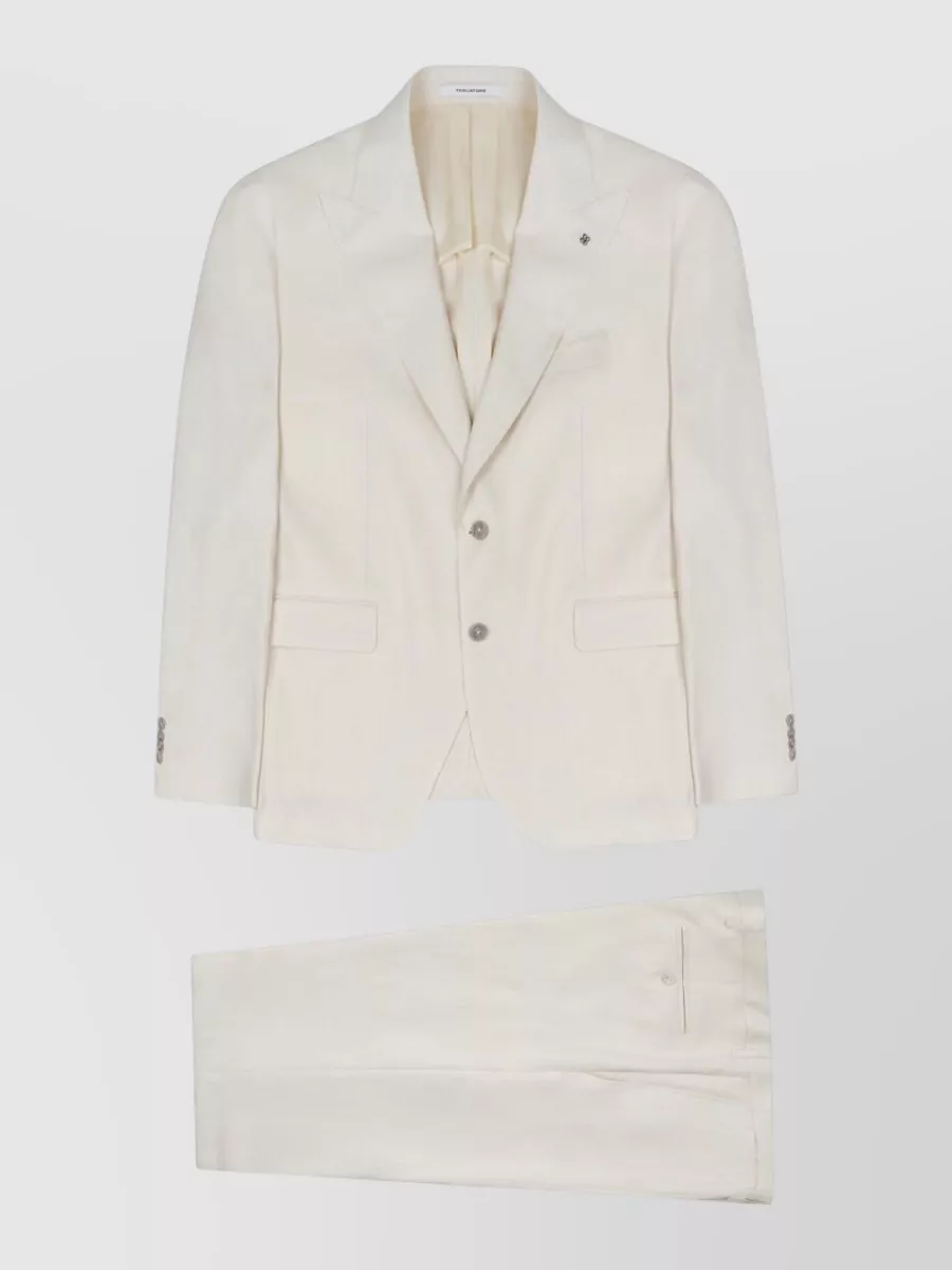 Tagliatore linen single breasted coat