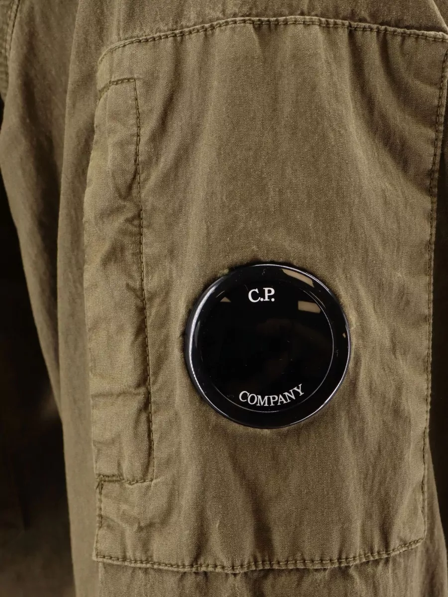 C.p. Company Cotton Blend Sahariana Jacket High Collar