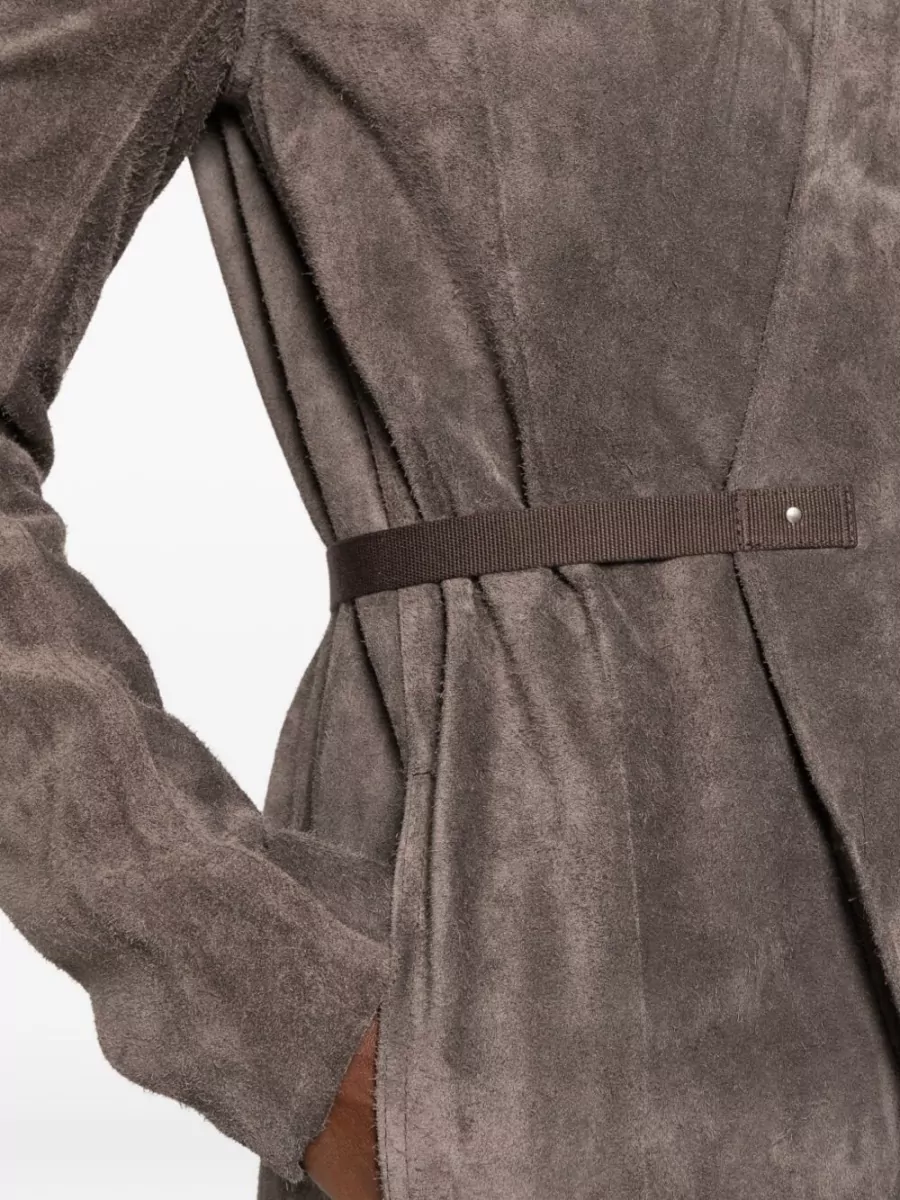 Rick Owens Leather Long Coat