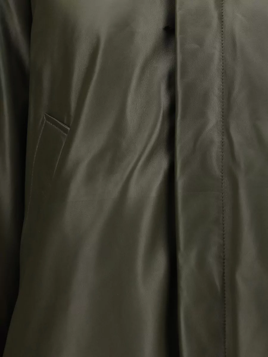 Bottega Veneta Glossy Leather Oversized Down Coat