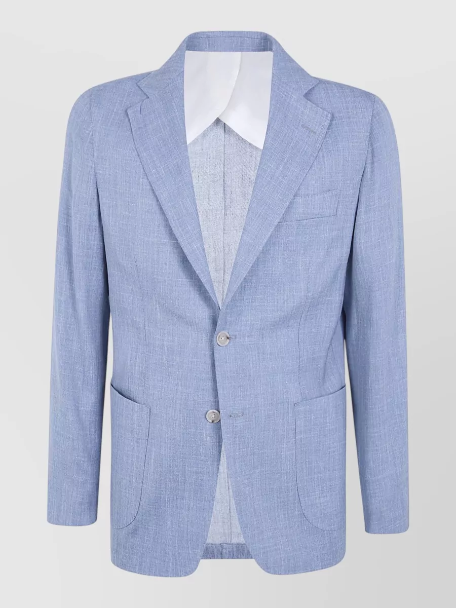 Barba Napoli virgin wool silk linen suit jacket