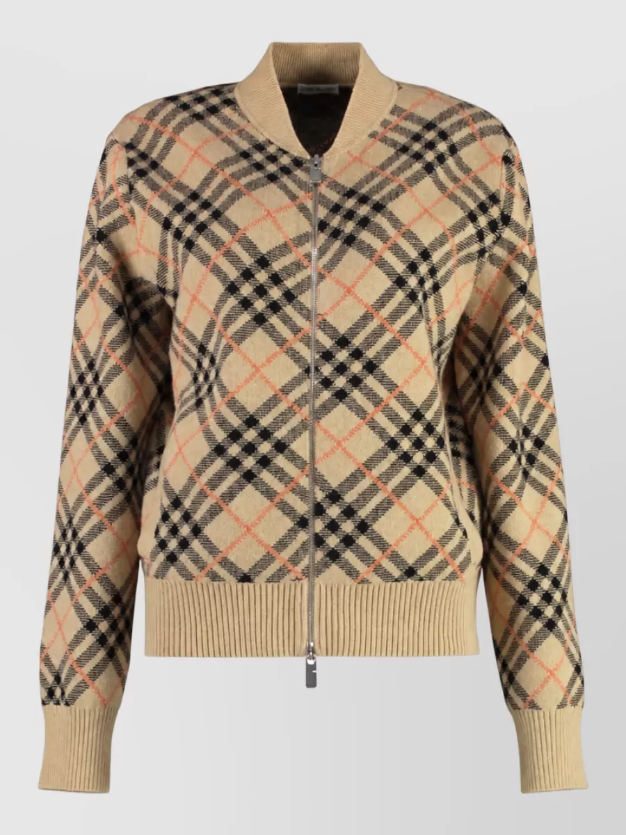 Burberry cashmere zip cardigan