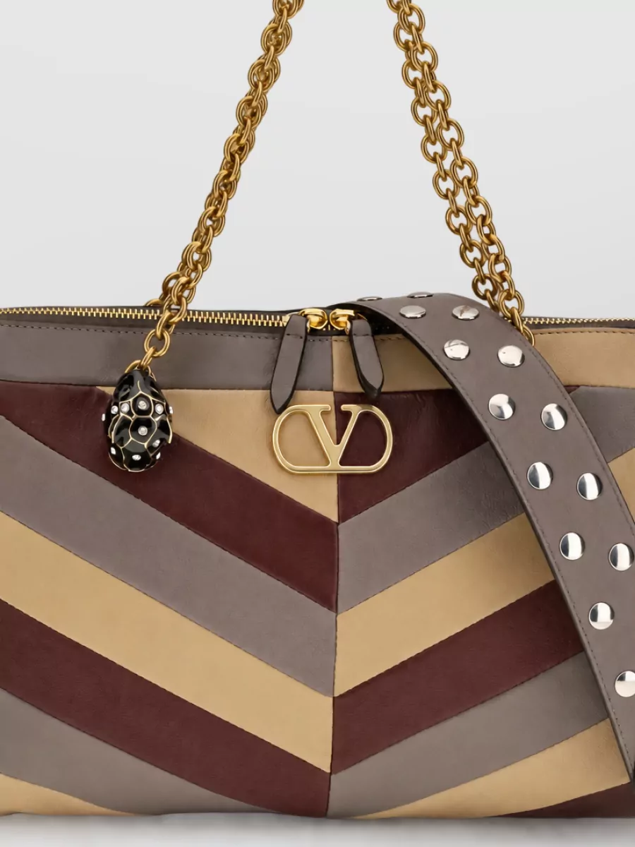 Valentino Garavani Panthea Medium Leather Clutch Bag