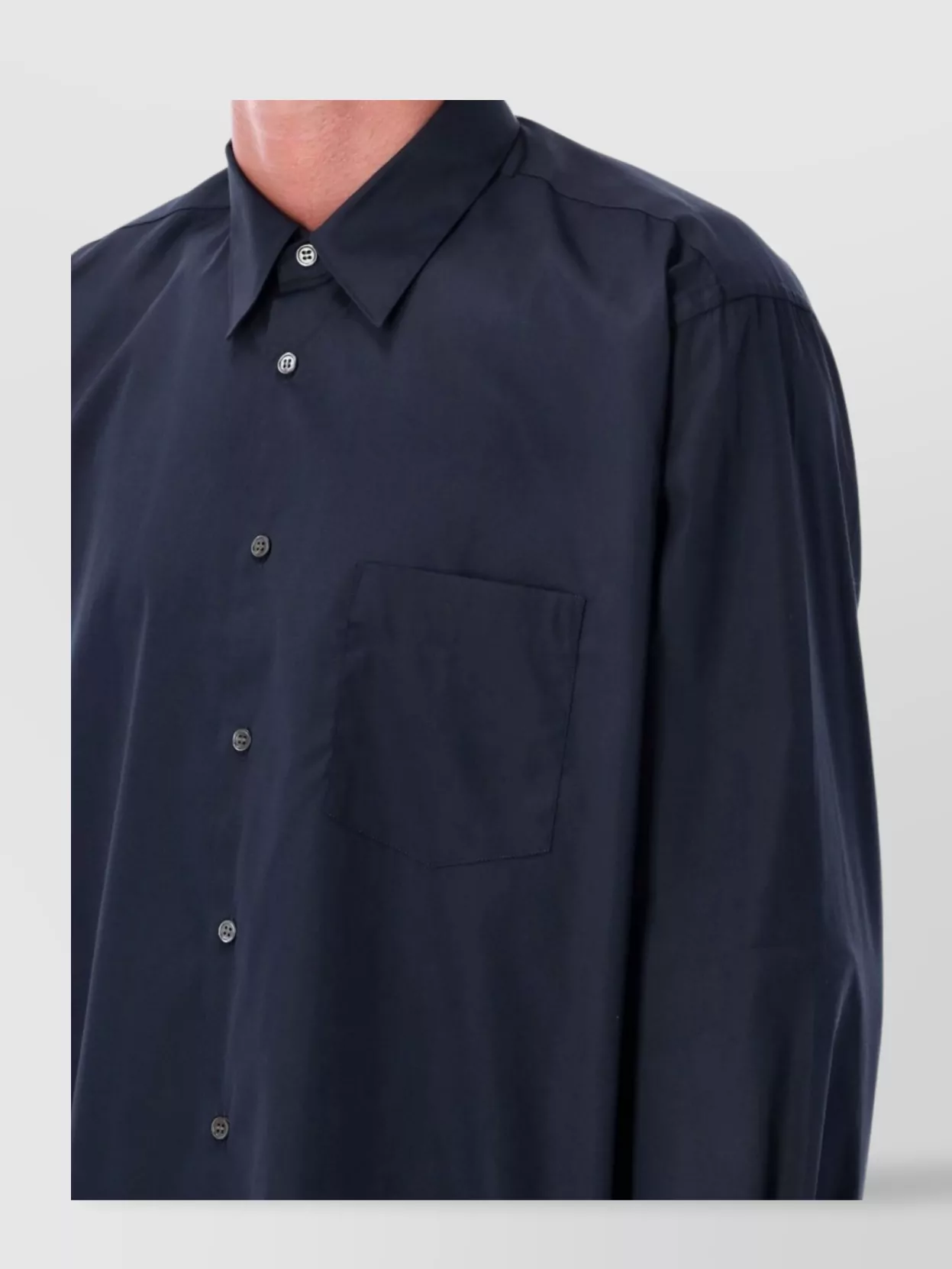 Comme Des Garçons Long Sleeve Shirt Featuring Chest Pocket Design