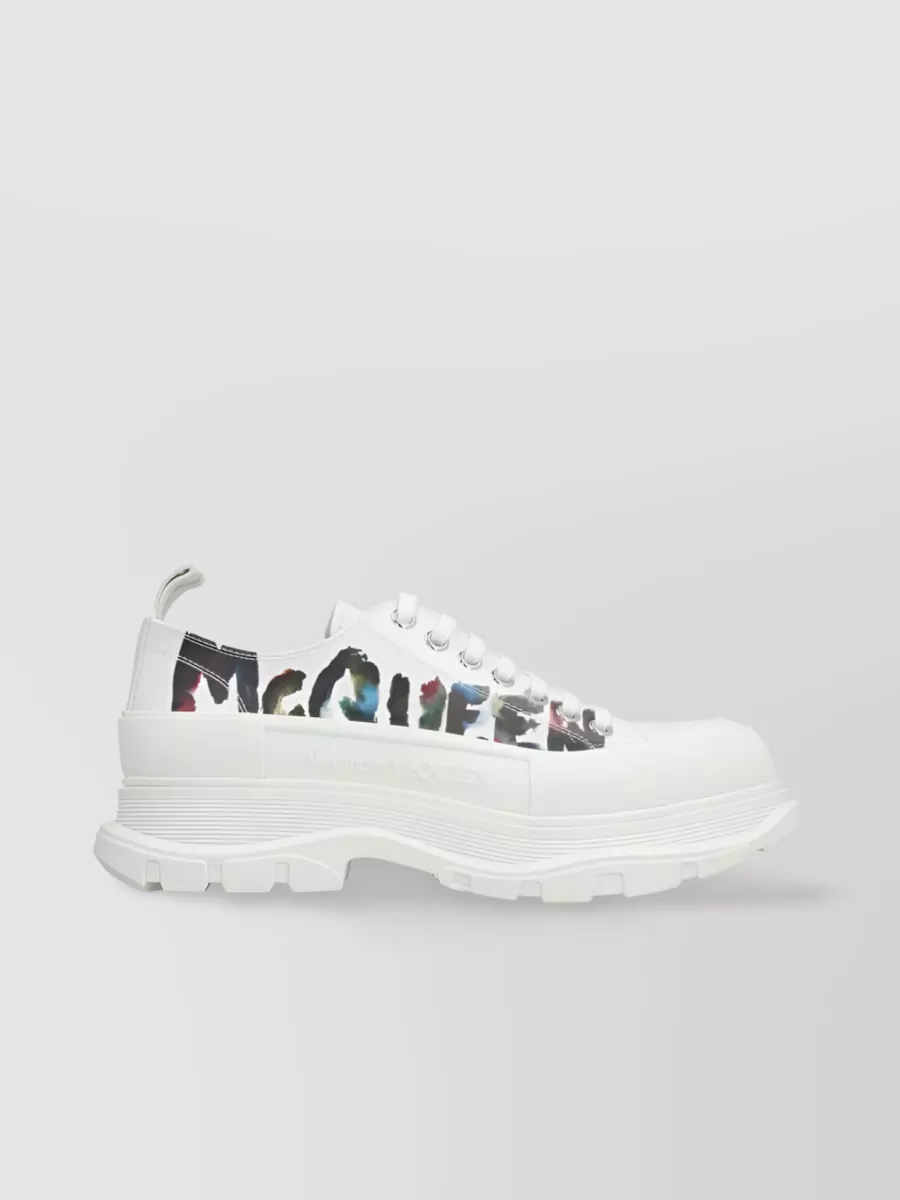 Shop Alexander Mcqueen Tread Slick Bold Sneakers In White