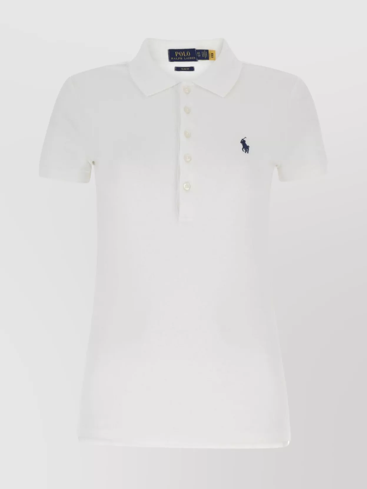 Shop Polo Ralph Lauren Stretch Cotton Piquet Polo Shirt With Ribbed Collar