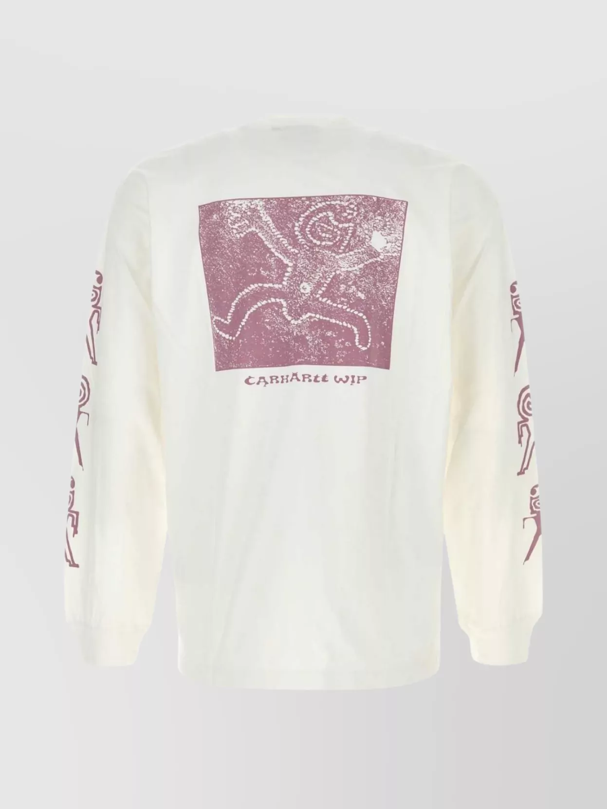 Carhartt Wip T-shirt Ls Terrestrial In Organic Single Jersey In White