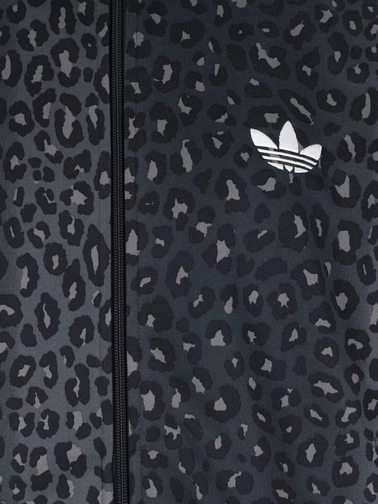 Adidas High Collar Leopard Print Sweatshirt