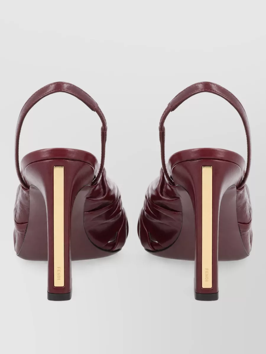 Fendi Leather Slingback Mules