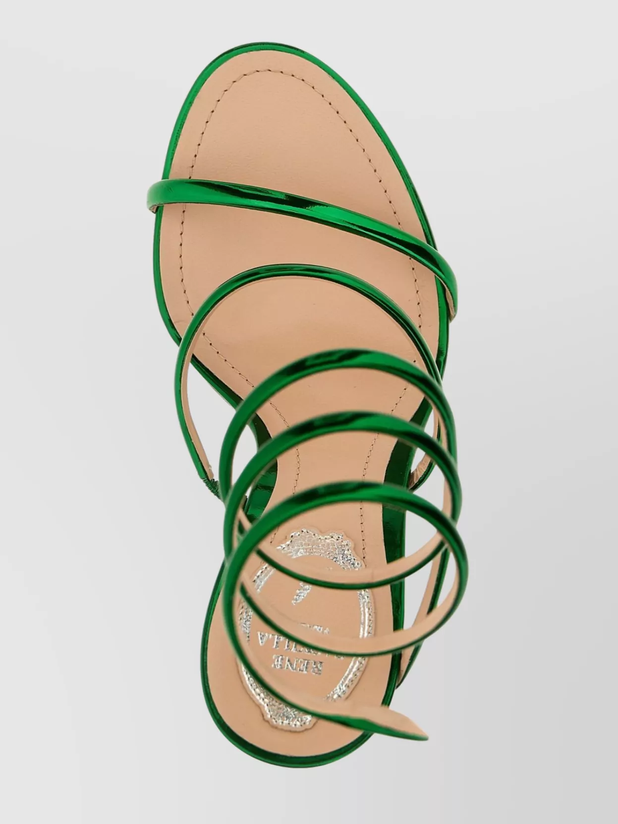 René Caovilla 'spiral Strap' Open Toe Sandals In Neutrals