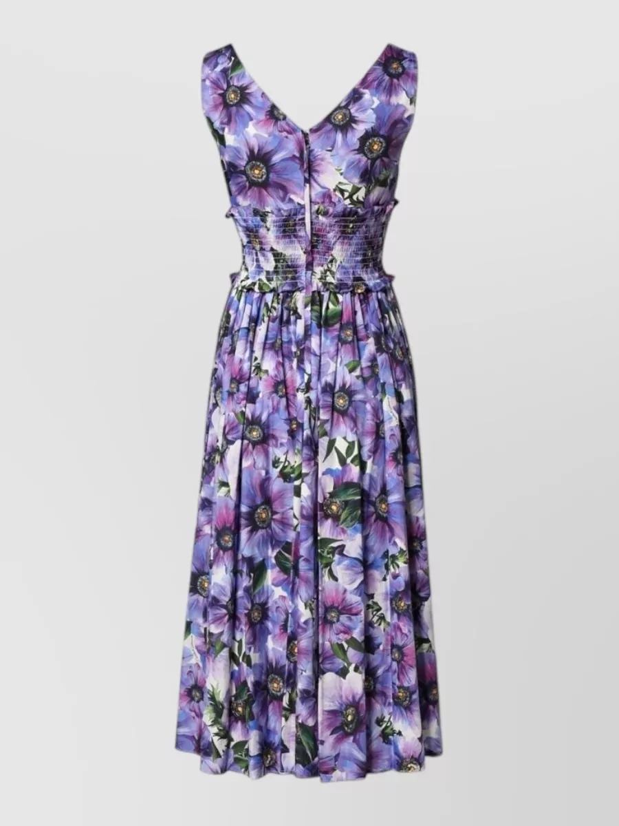 Dolce&Gabbana Floral print pleated midi dress
