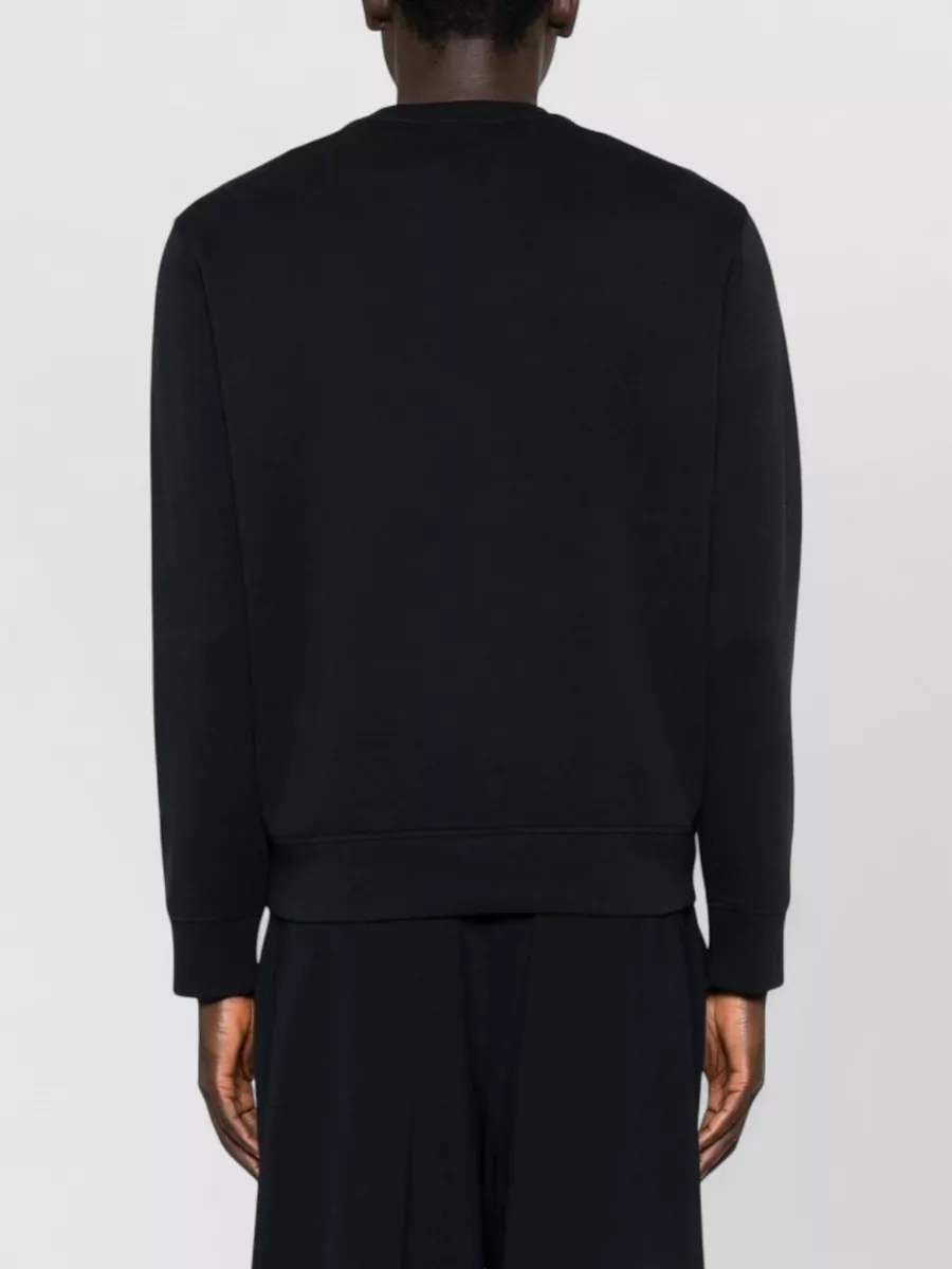 Emporio Armani Ribbed Cuff Cotton Sweatshirt