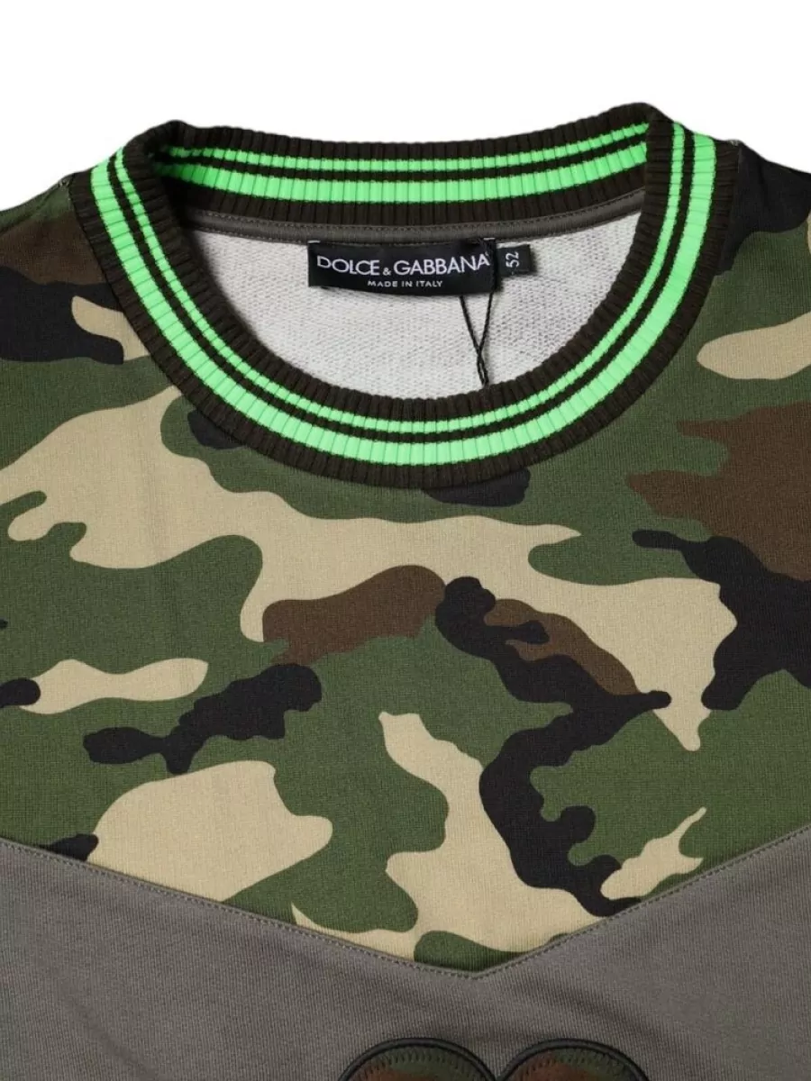 Dolce&Gabbana Camouflage Logo-Print Sweatshirt
