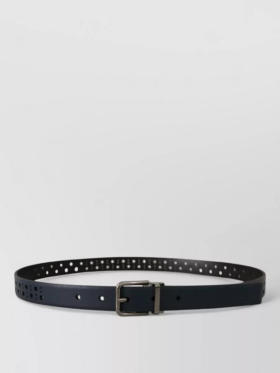 Dolce&Gabbana perforated leather skinny belt
