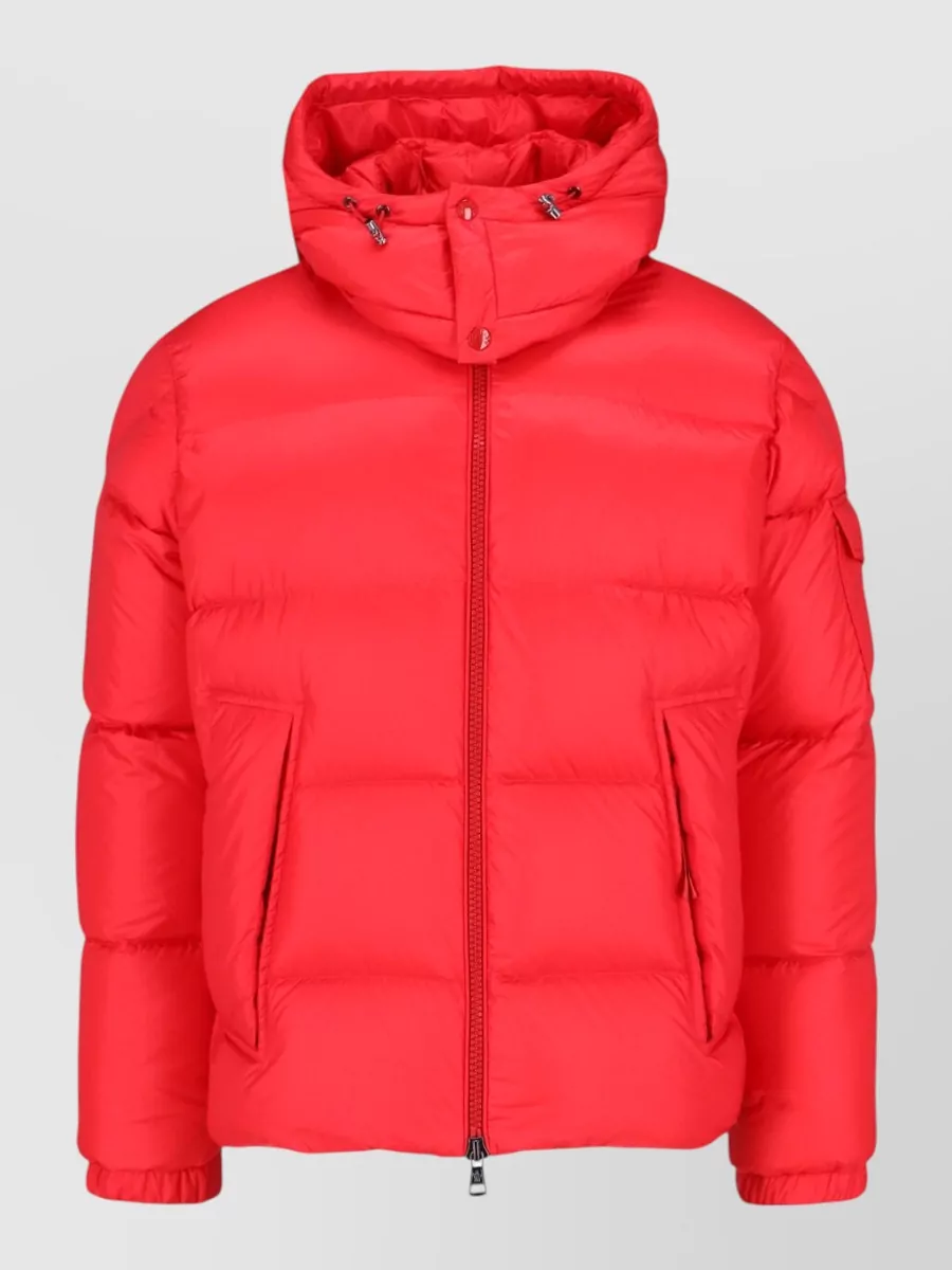 Moncler down quilted detachable hood puffer jacket