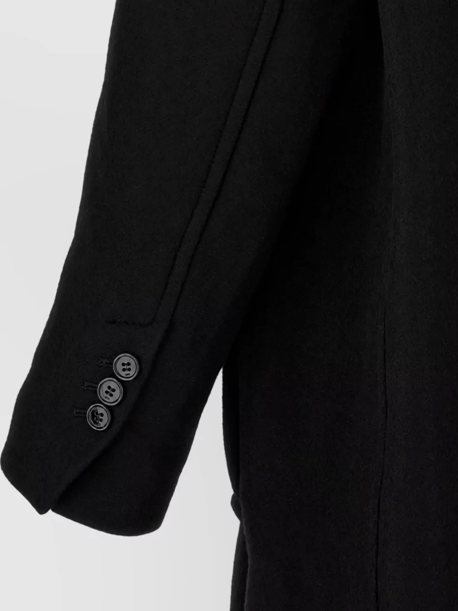 Ami Paris Virgin Wool Long Double Breasted Coat