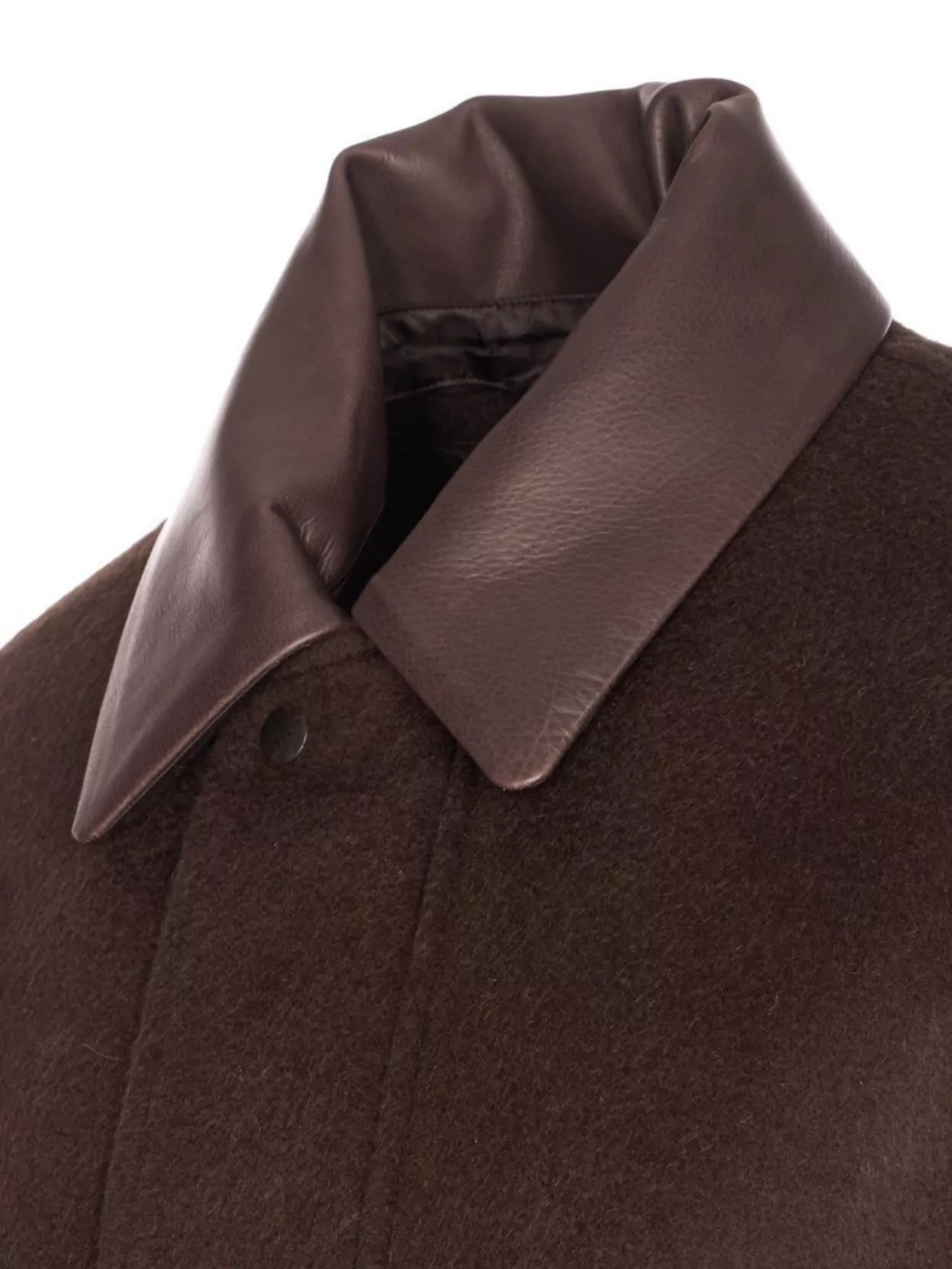 Auralee Baby Jacket With Long Sleeves And Flap Pockets In Brown