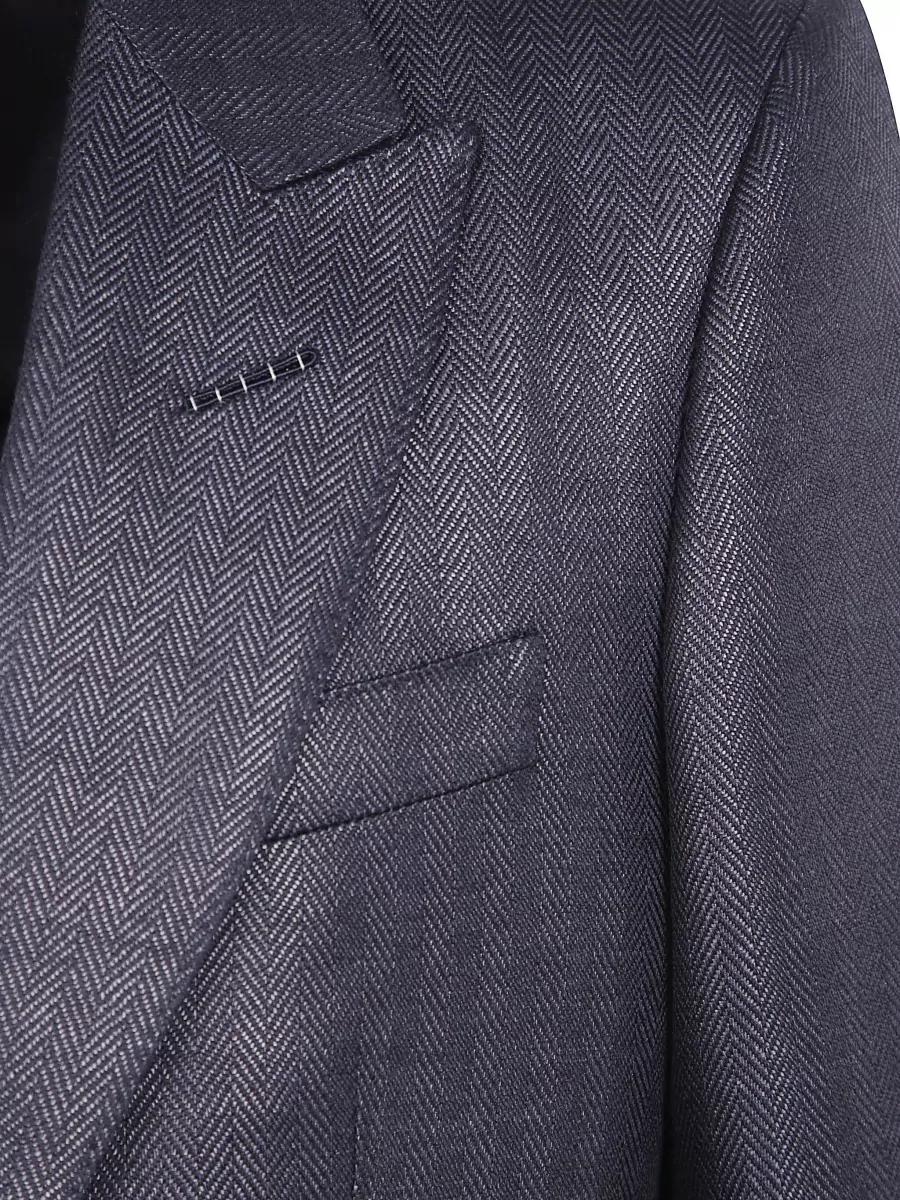 Tom Ford Herringbone Single-Breasted Suit Jacket
