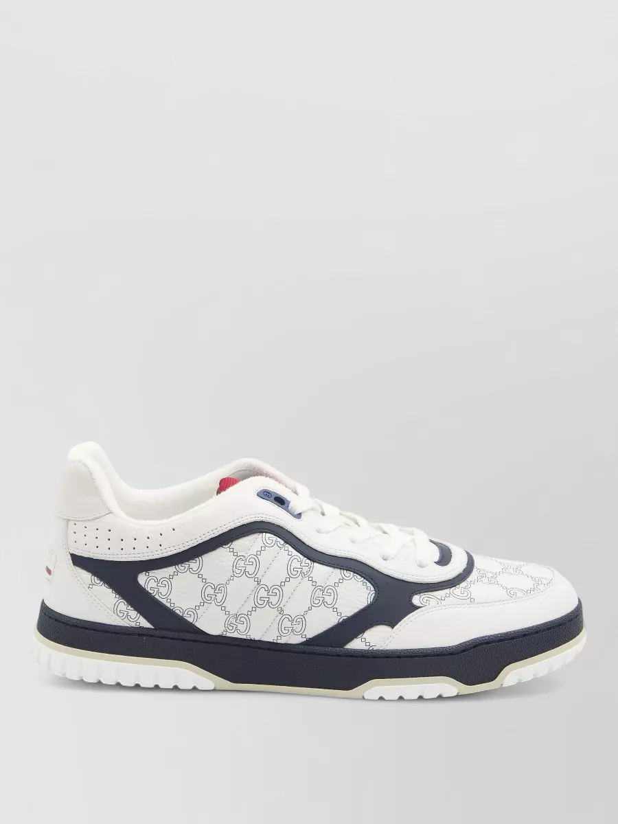 Gucci Re Web Sneakers Hammer Leather Pattern