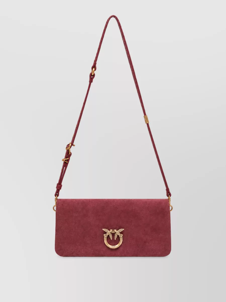 Pinko love bag click leather clutch bag