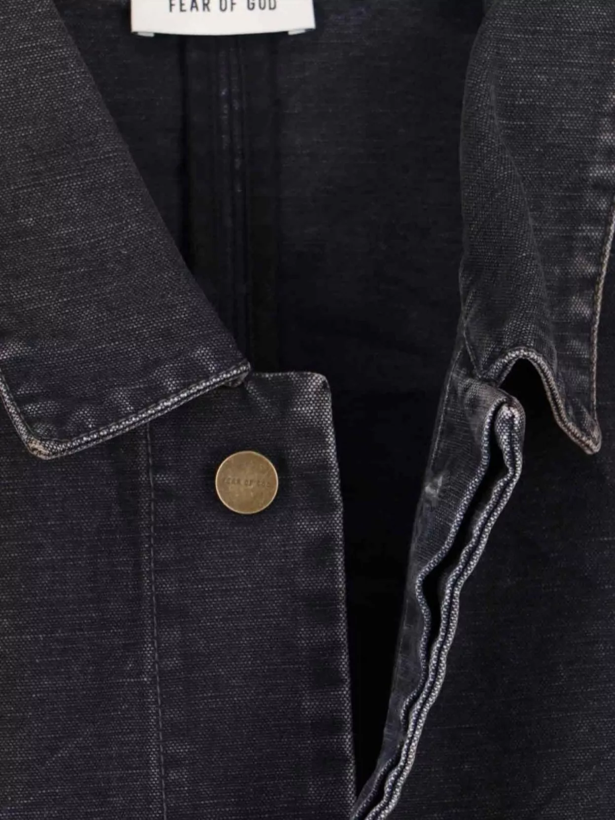 Fear Of God Denim Jacket With Long Sleeves And Collar