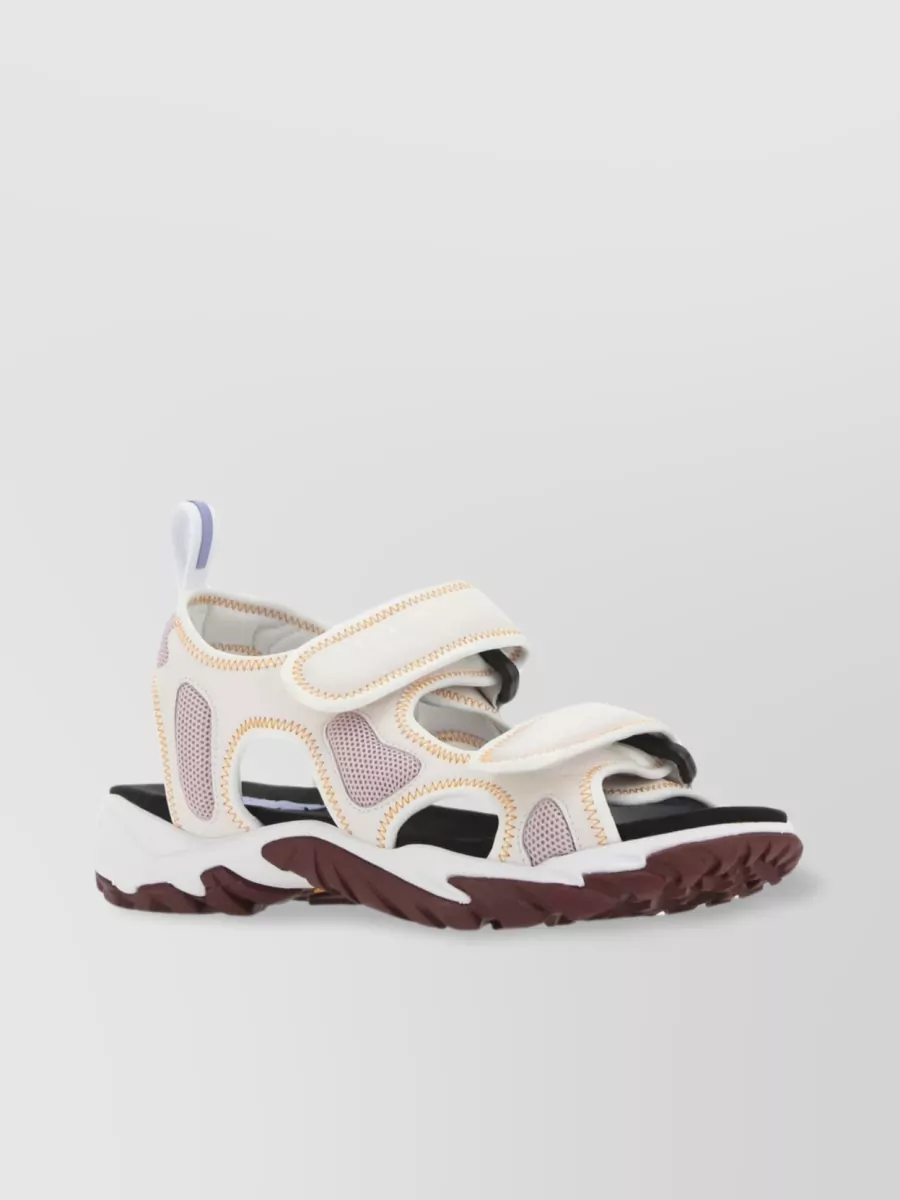 Shop Mcq By Alexander Mcqueen S10 Striae Chunky Sole Sandals In Cream