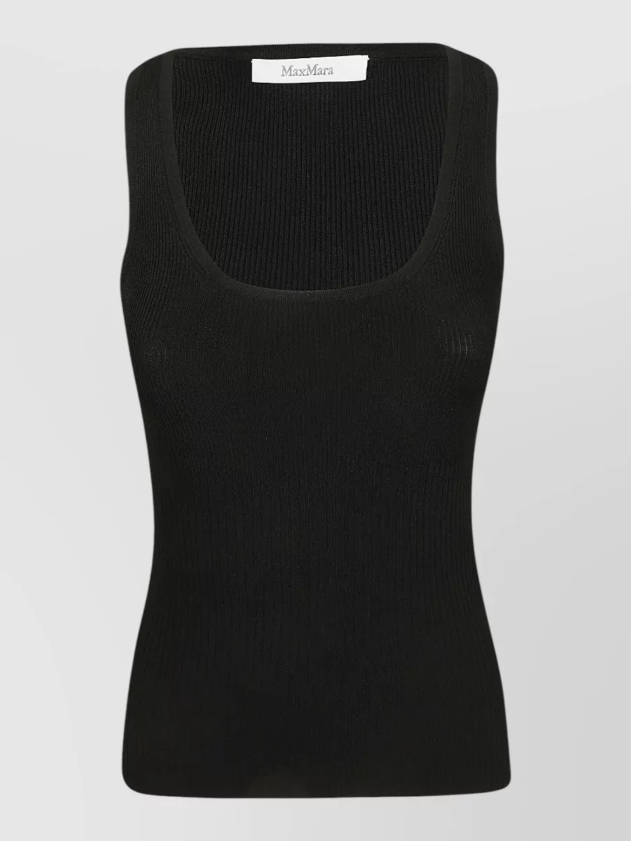 Max Mara Ribbed Sleeveless Knit Top