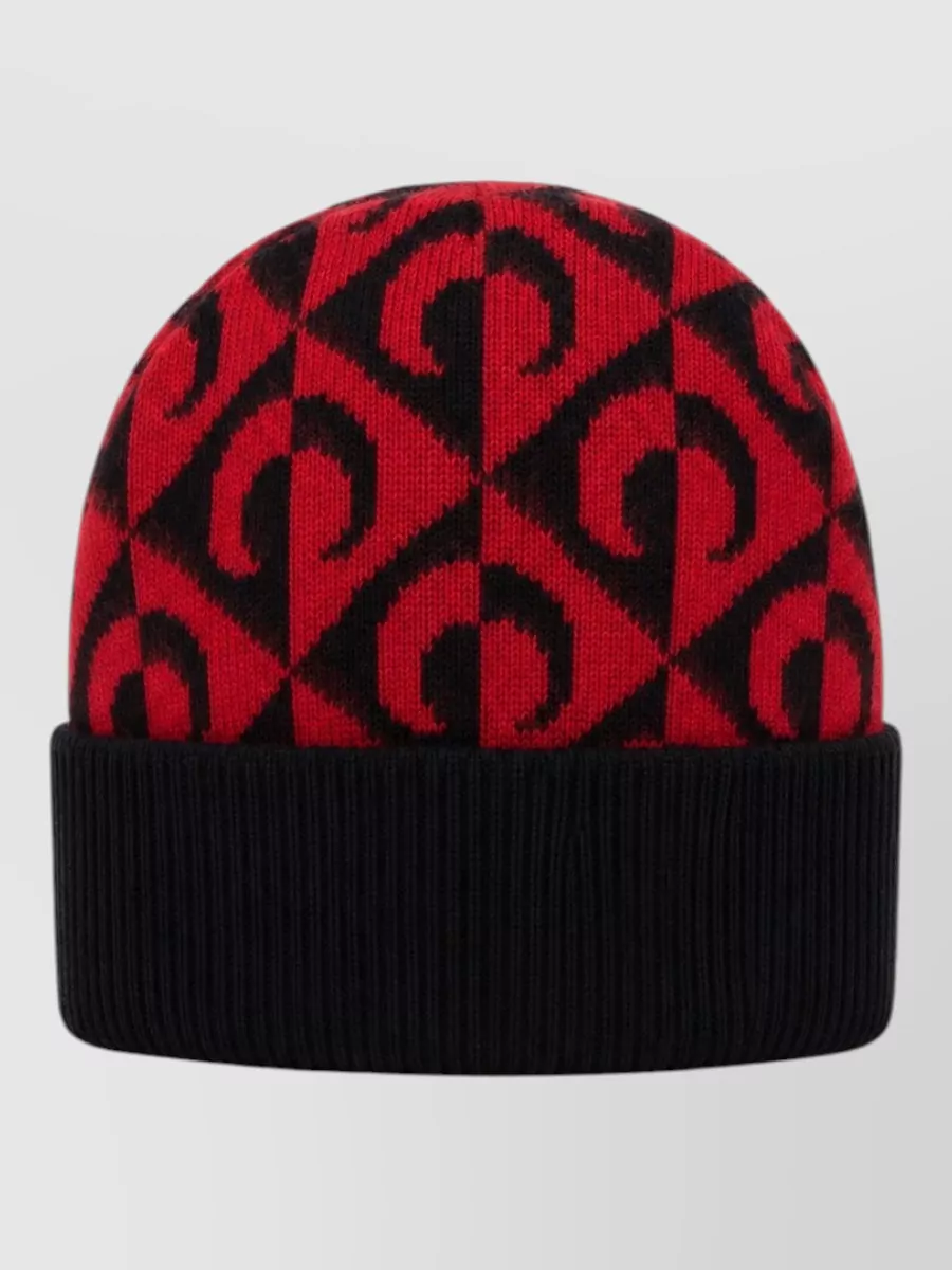 Marine Serre wool mohair knit beanie