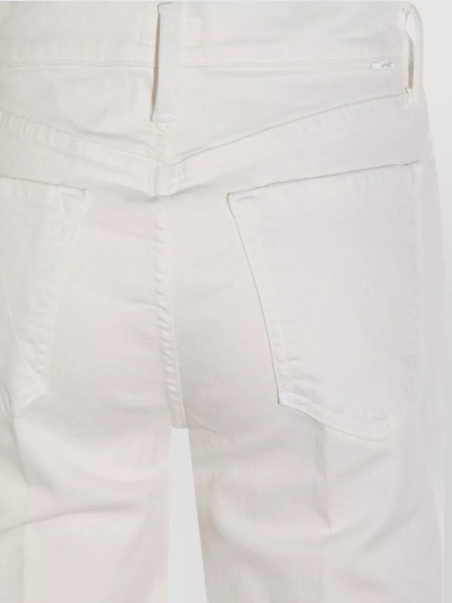 Mother Straight Leg Trousers Belt Loops Pockets