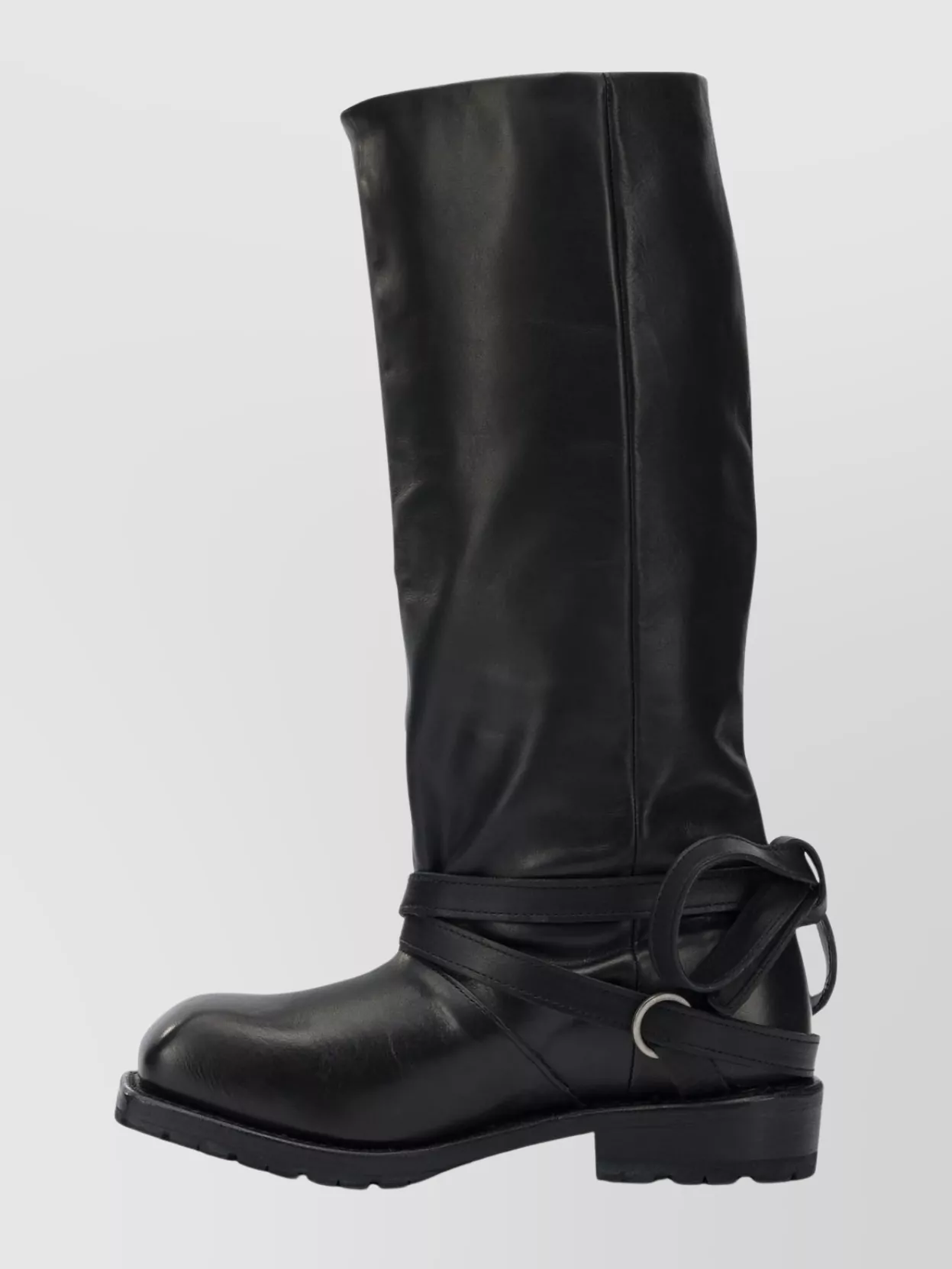 Our Legacy Knee-High Leather Boots Buckle Strap