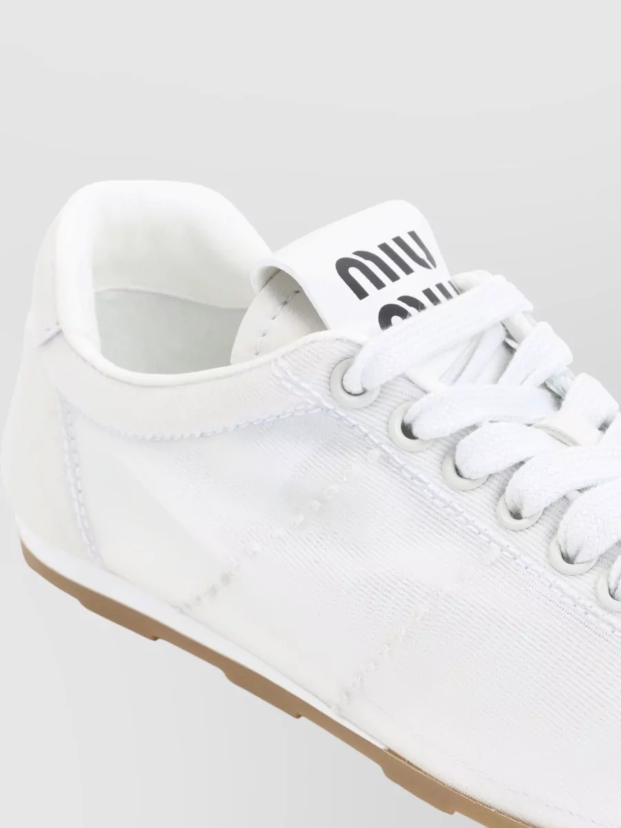 Miu Miu Mesh Lace-Up Sneakers
